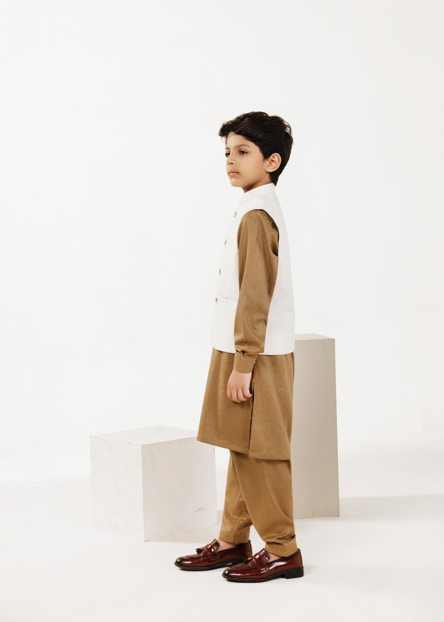 karandi Waistcoat in Cream