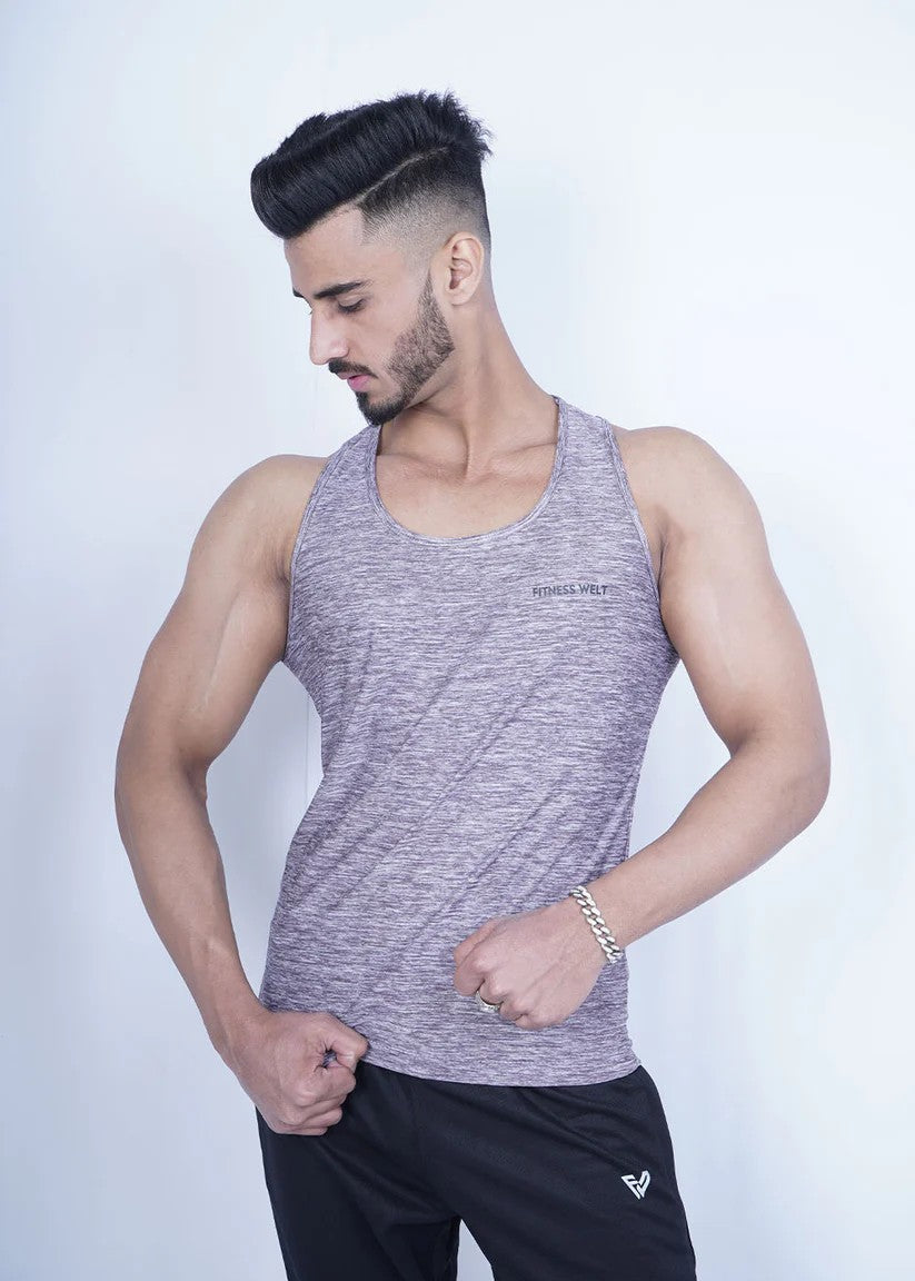 polyester Tank Top in Slate grey