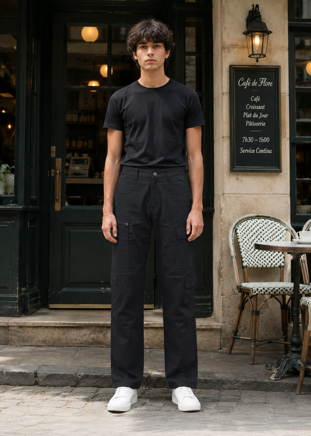 cotton Pants in Black