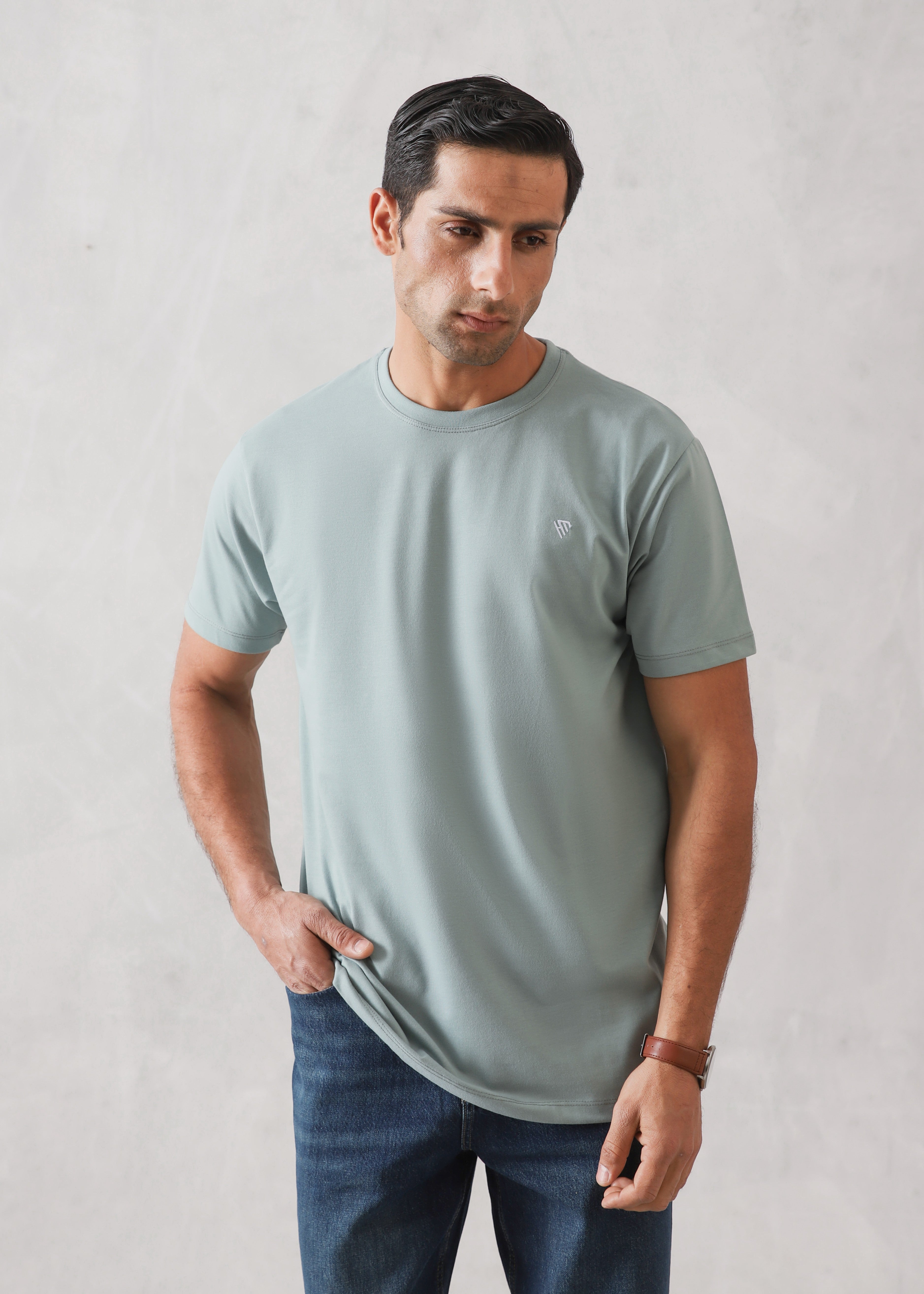 cotton T Shirt in Pastel green
