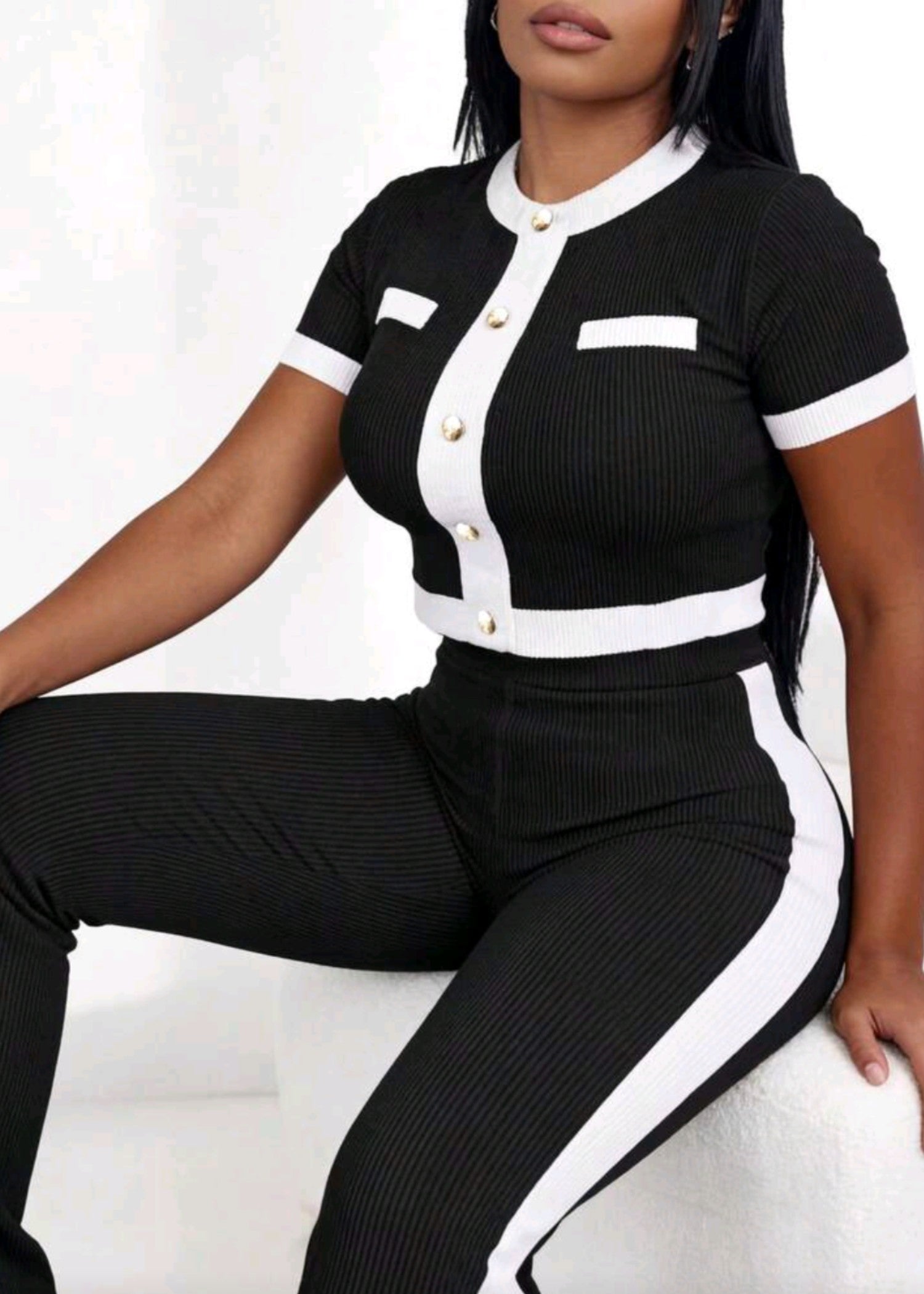 polyester Co Ord Sets in Black