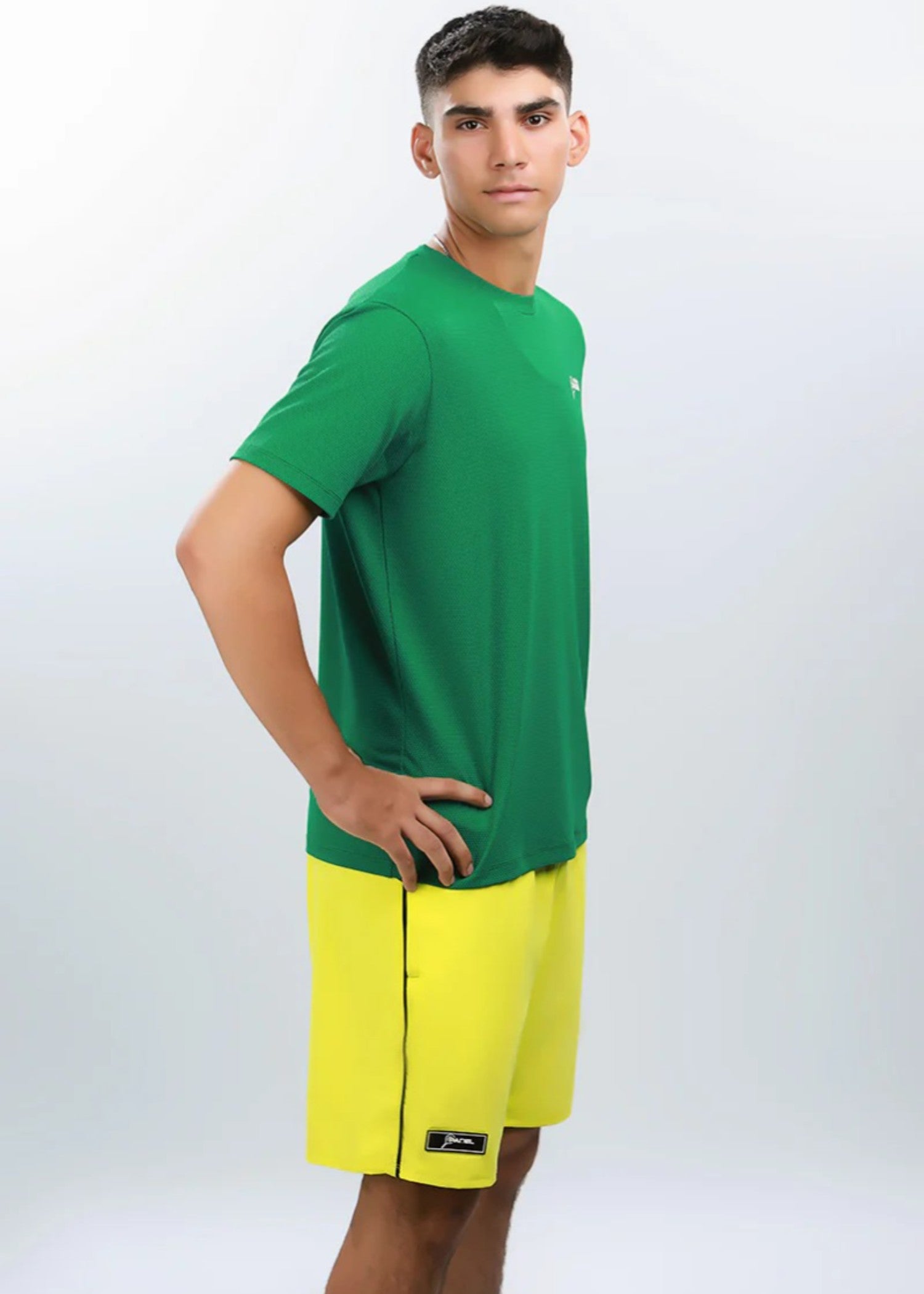 microfiber polyester Shorts in Yellow