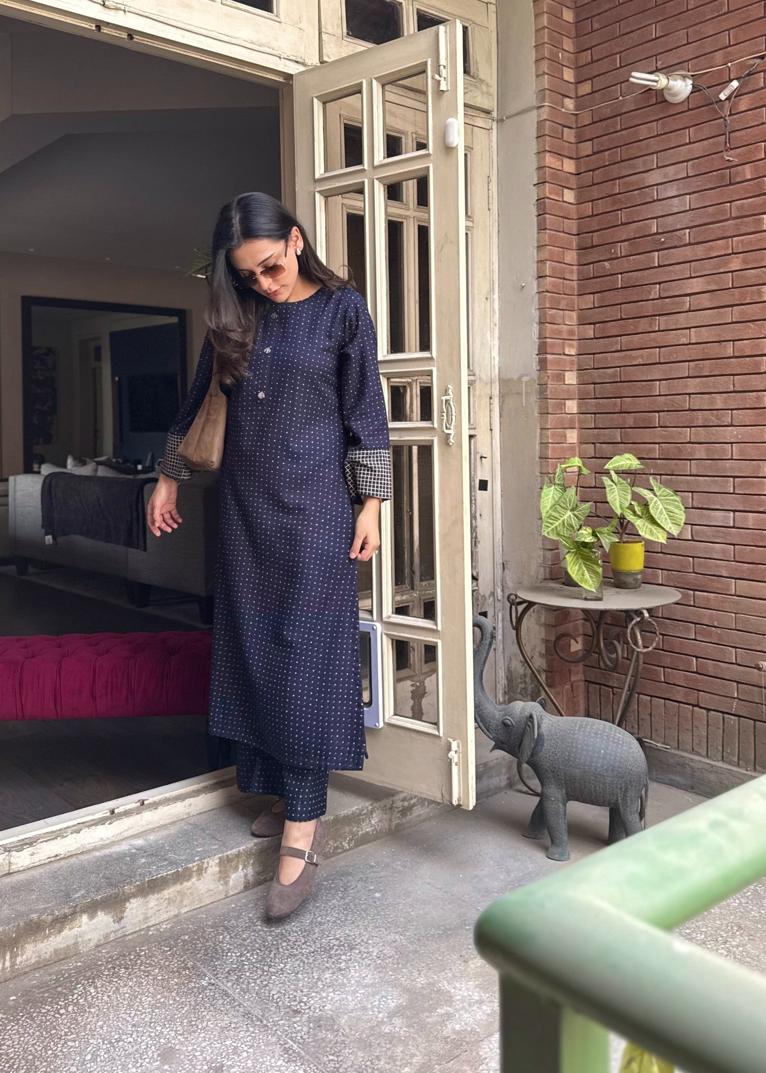 cotton Co Ord Sets in Navy blue