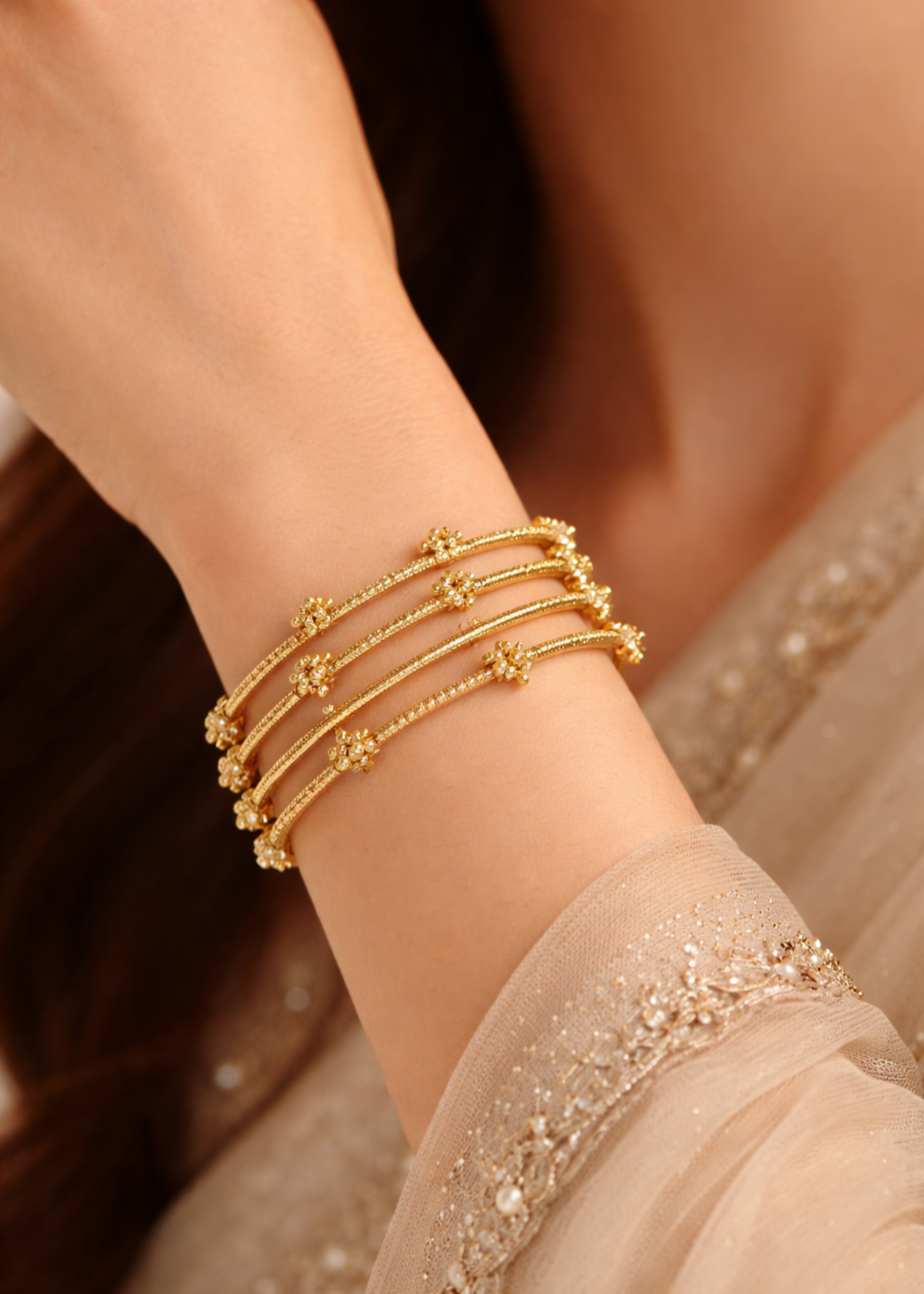 Bangles in Gold Color by - Trendy Women Bangles RDL7788