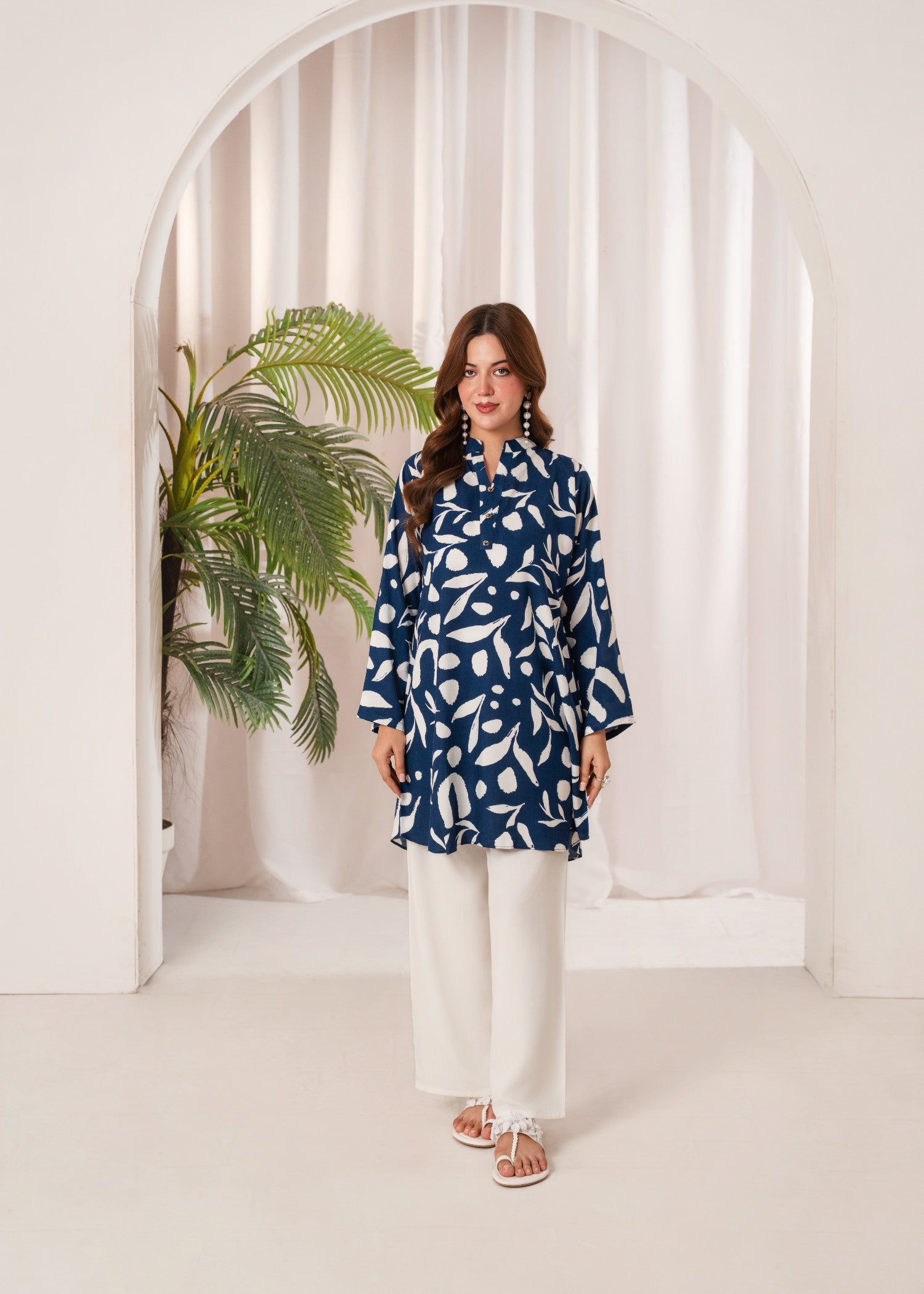 linen Tunic in Blue