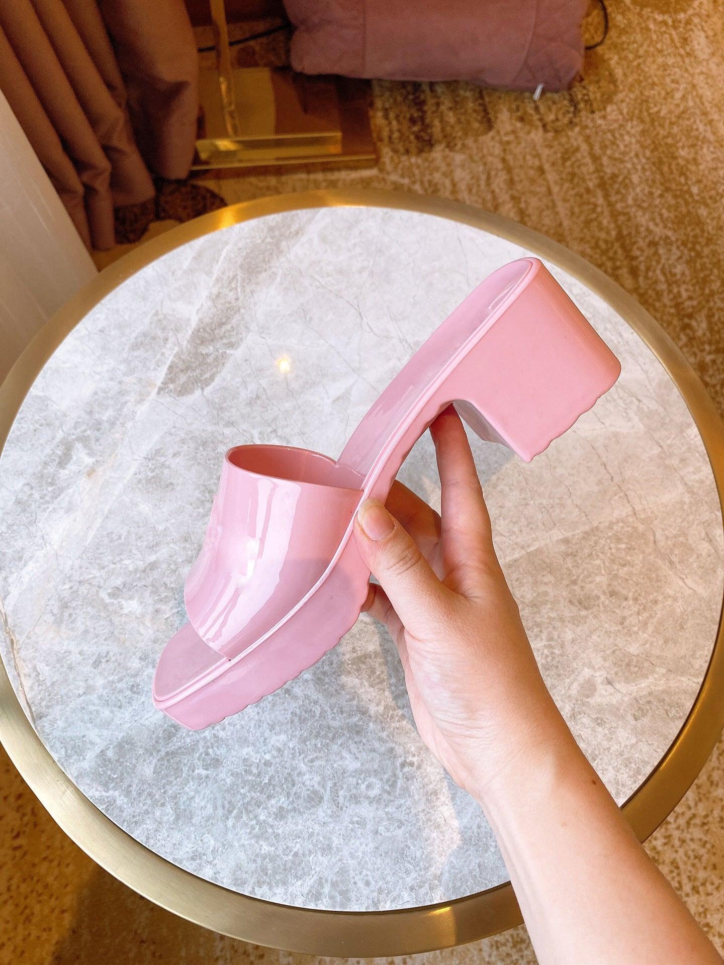 Waterproof Platform Display Leg Thick-soled Thick High-heel Beach Shoes