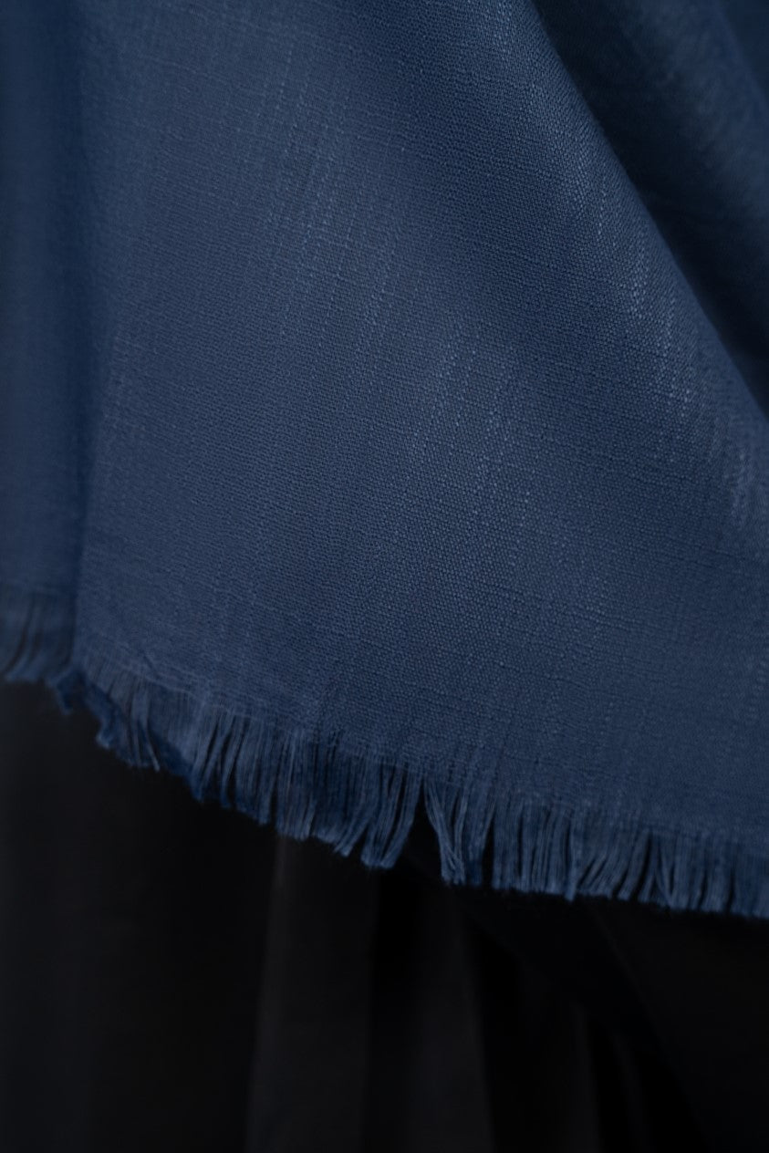 slub lawn Hijab in Navy blue