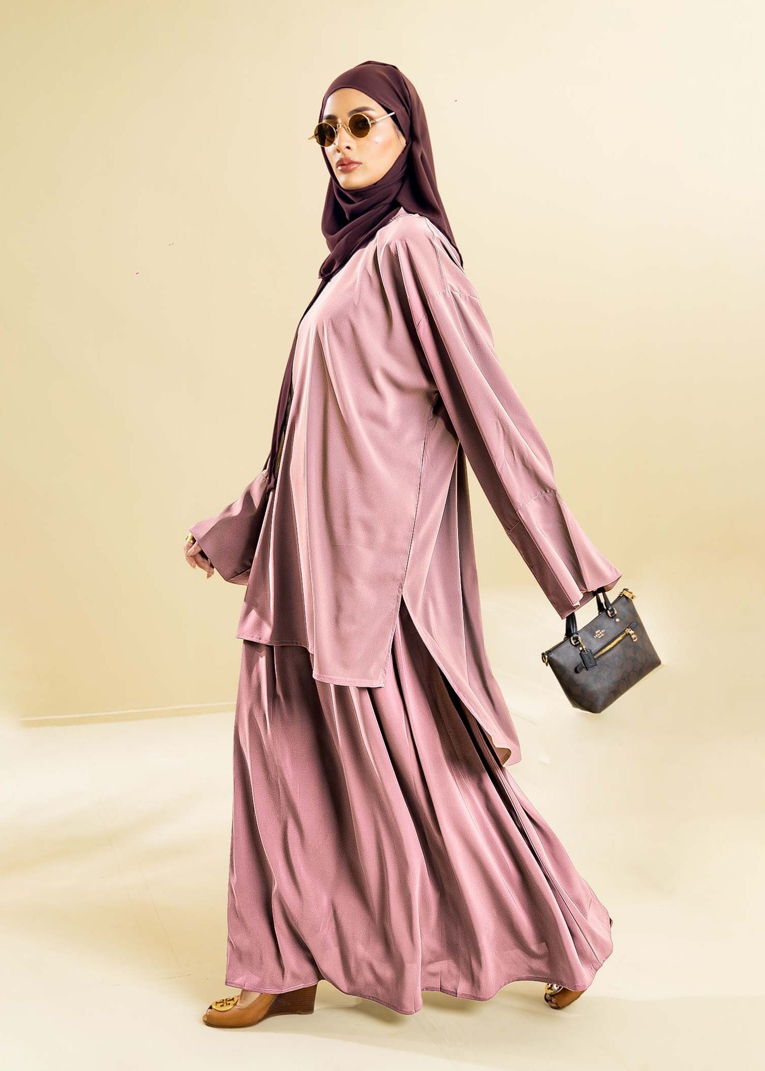 crepe Co ord Sets in Pink