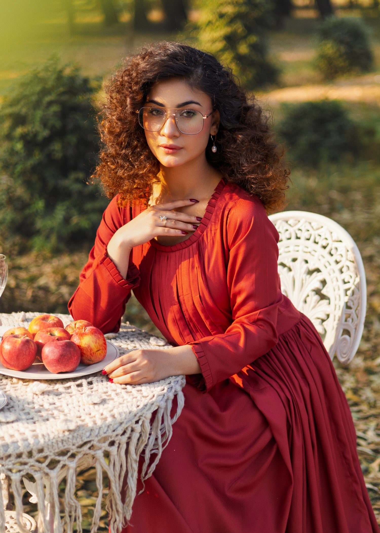 pure marina Maxi in Imperial red