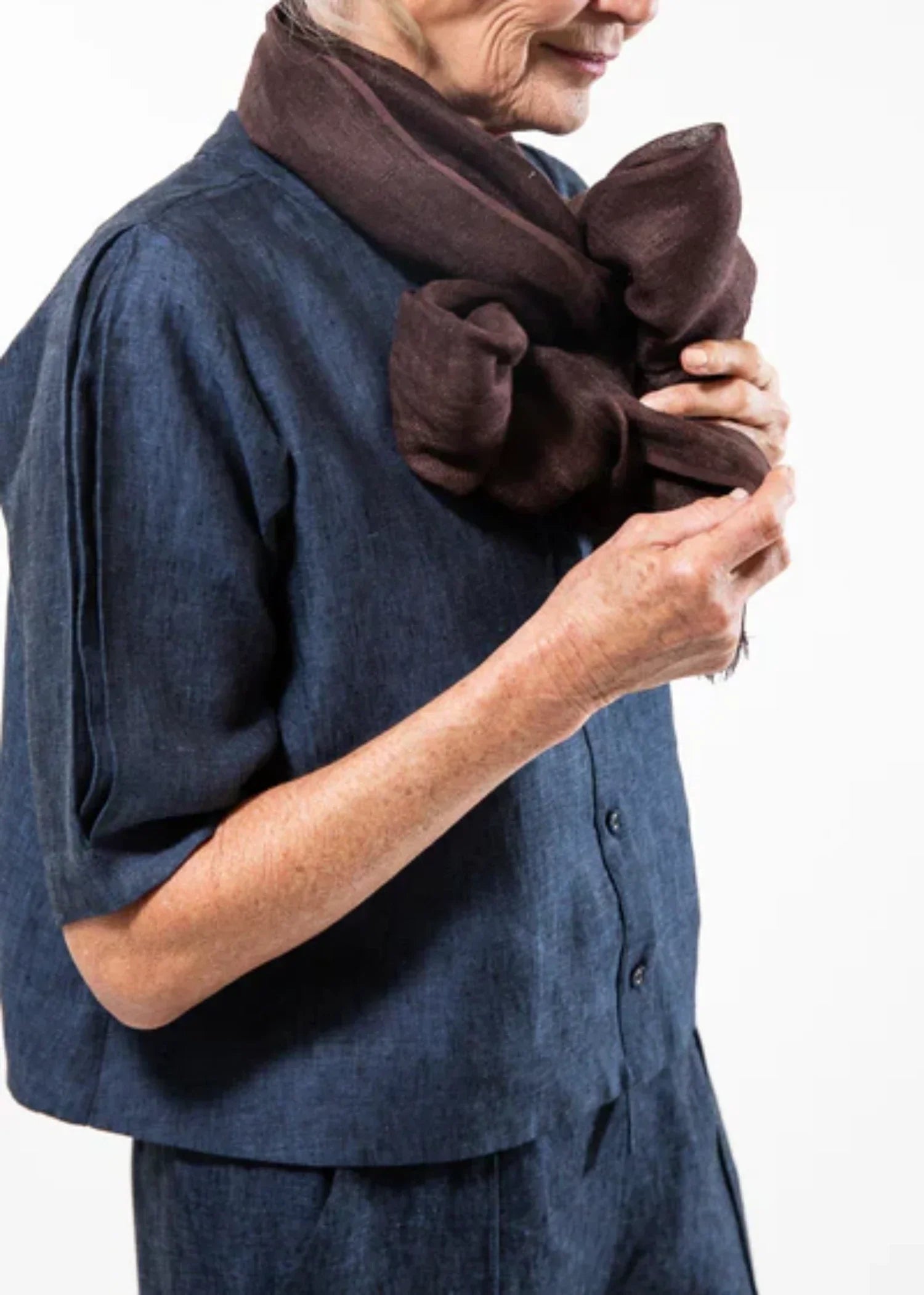 lawn Hijab in Dark brown
