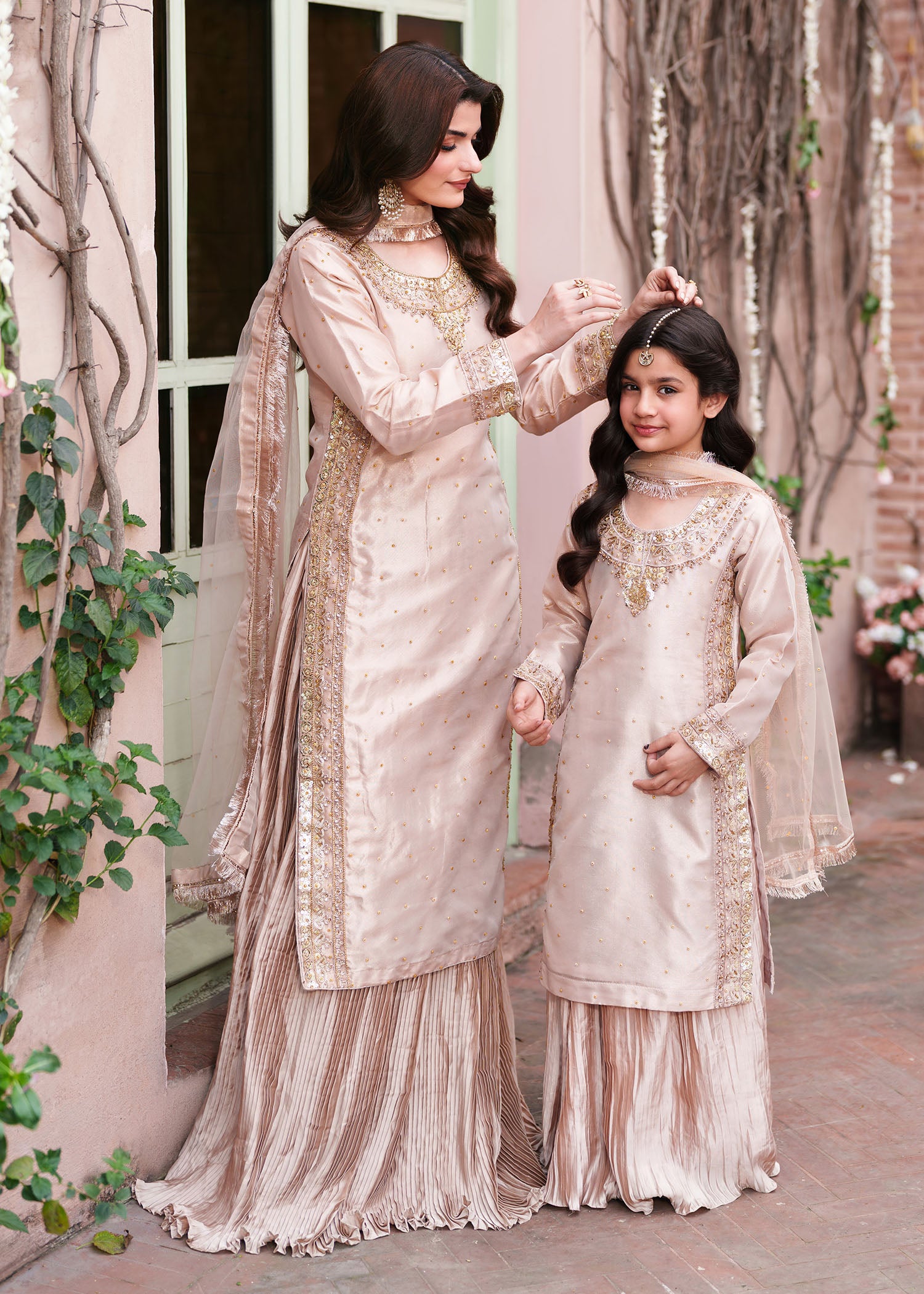 silk Lehenga in Pastel pink