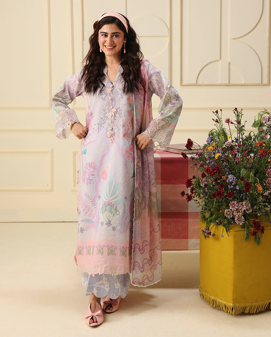 Hemline Soleil Prints Lawn – Flora Amour