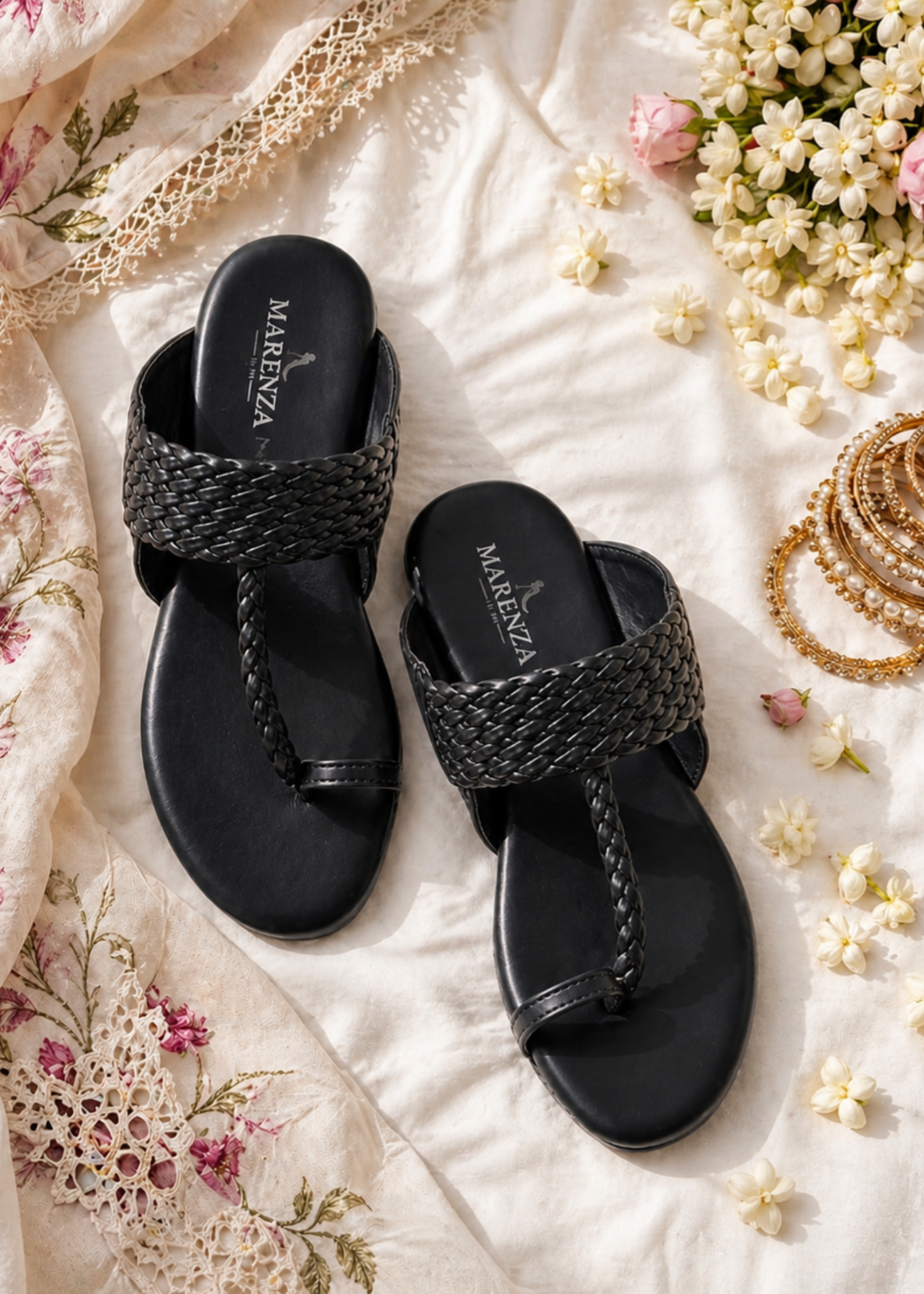 Kolapuri in Black by - High Quality Women Kolapuri SRI5099