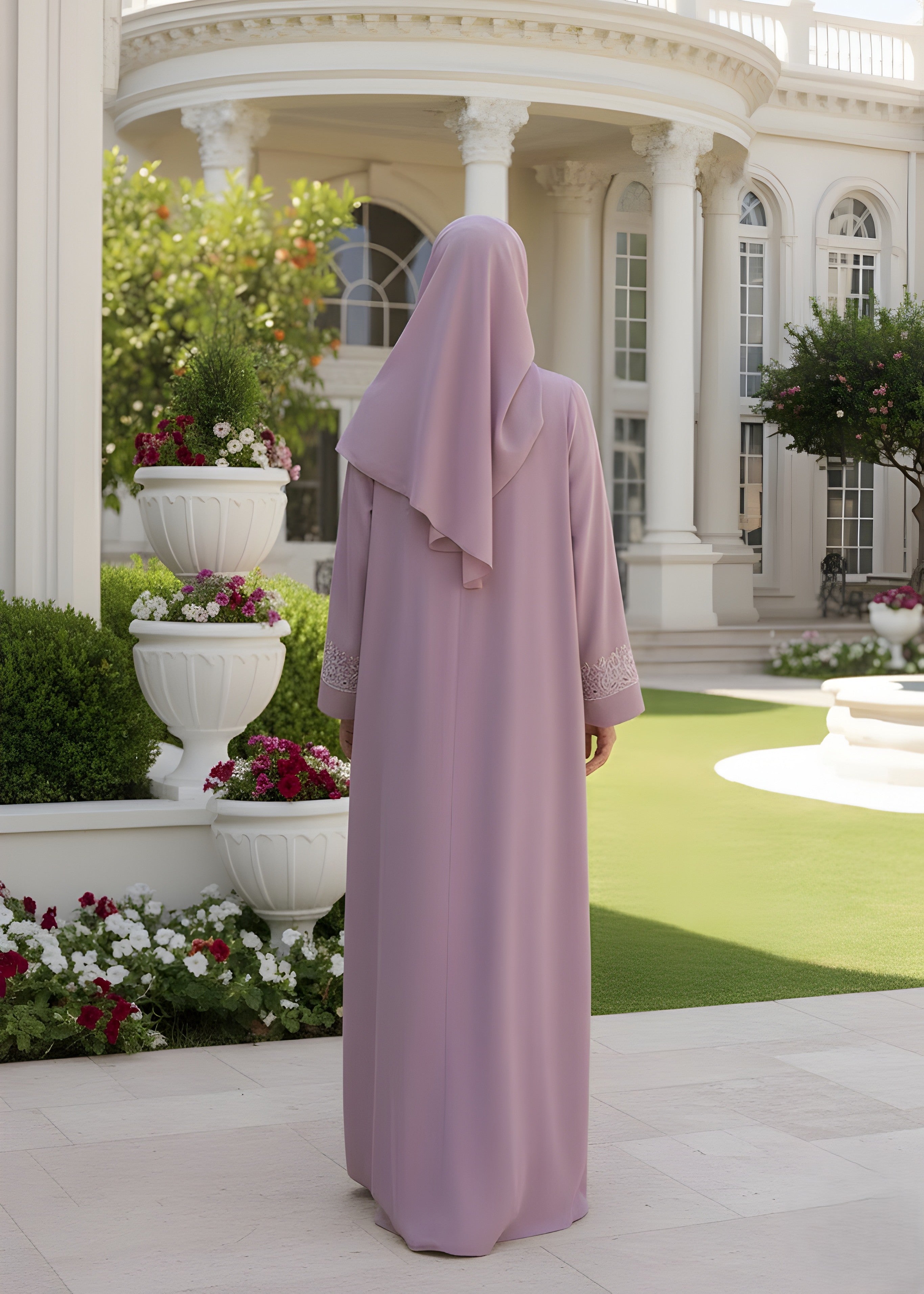 nidha Abaya in Lilac