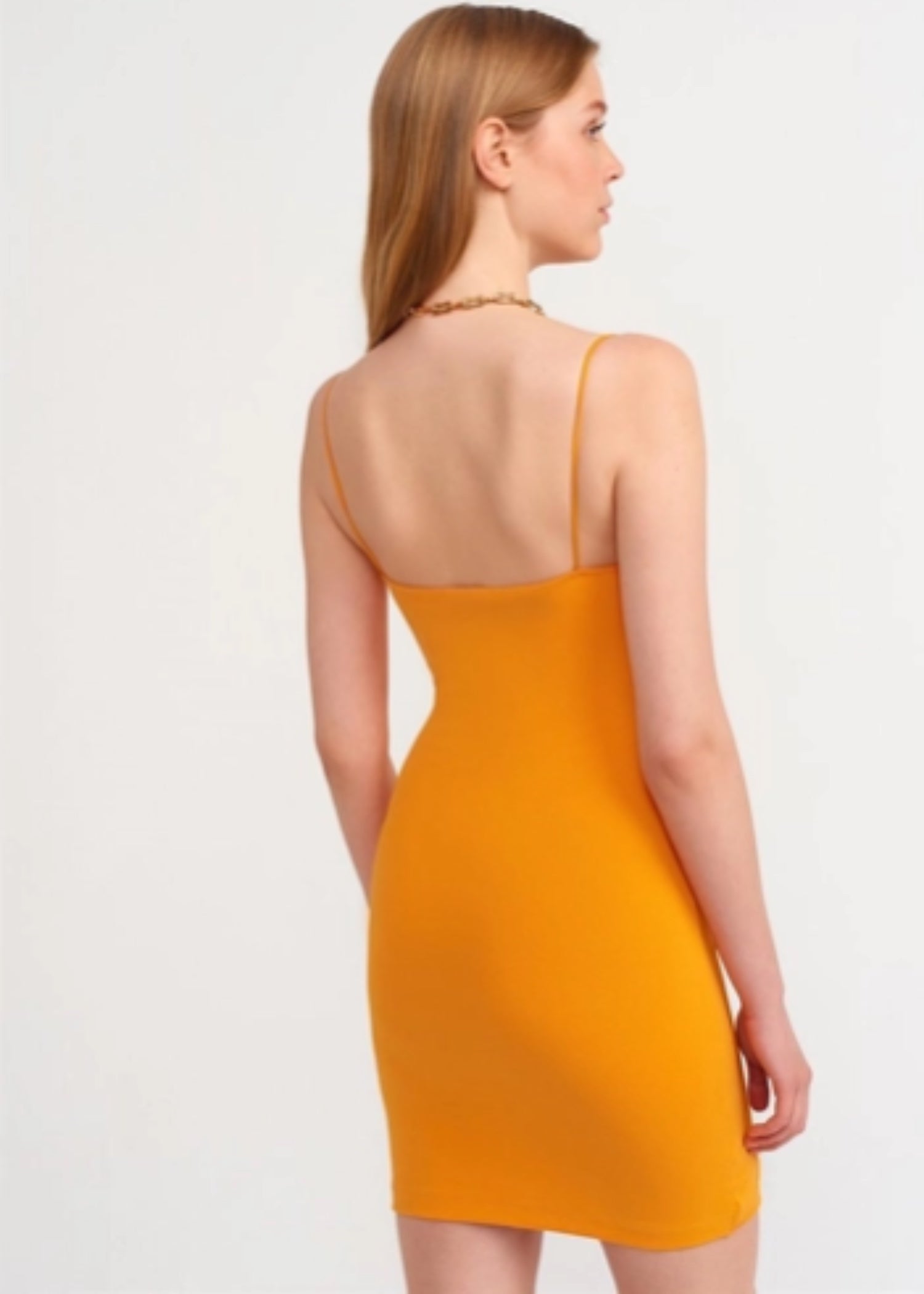 jersey knit Dress in Orange