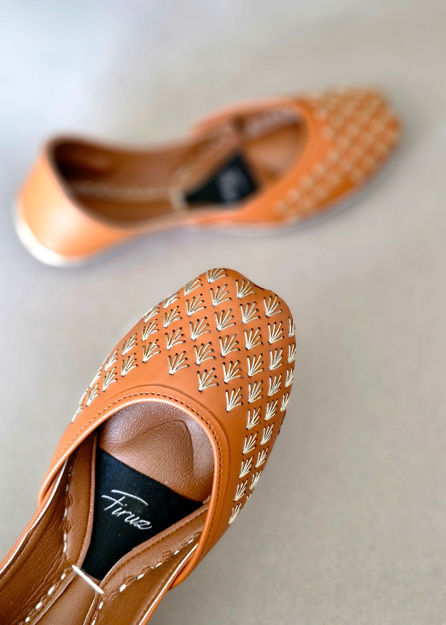 Khussa in Rust orange by - High Quality Women Khussa BXP4025