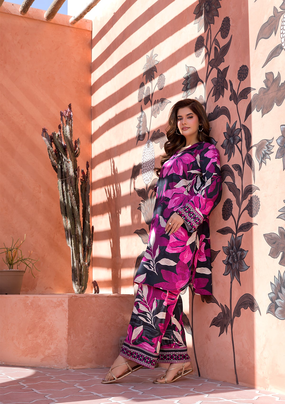 lawn Co Ord Sets in Lollipop pink