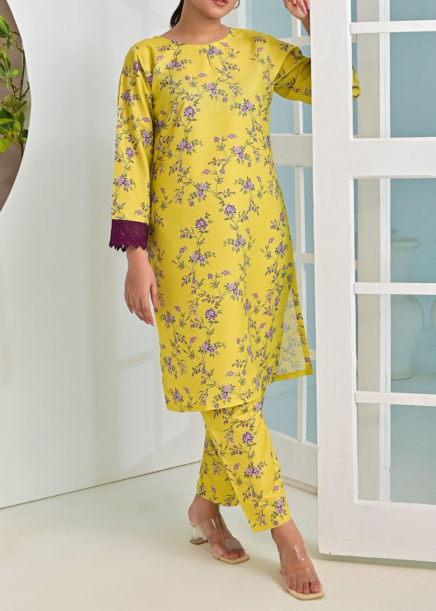 poly viscose Co Ord Sets in Key lime
