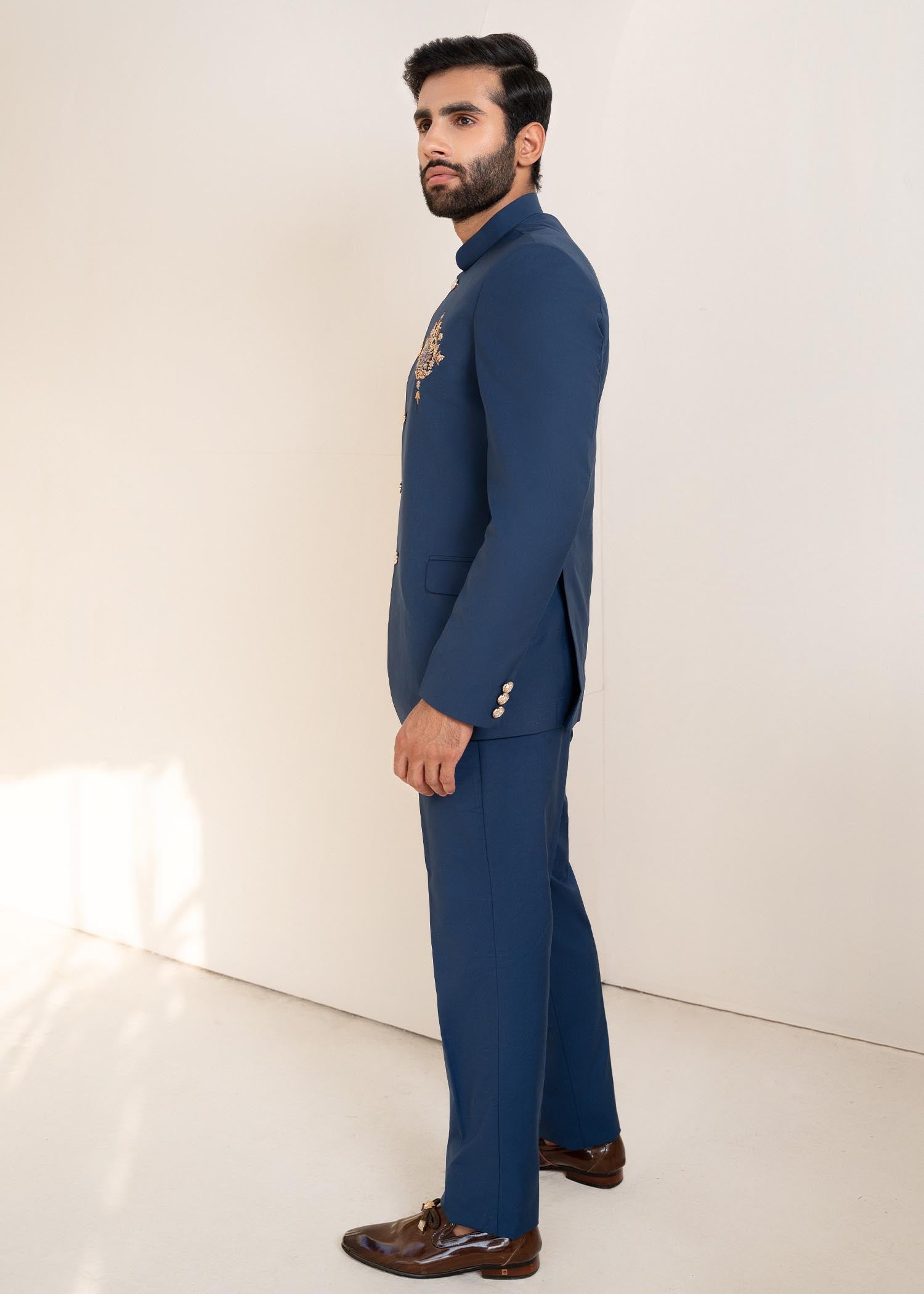 tropical Prince Coat in Royal blue