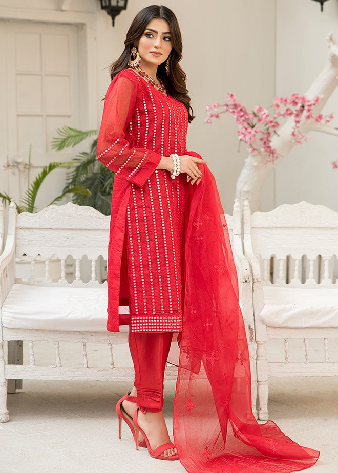 silk Unstitched in Red