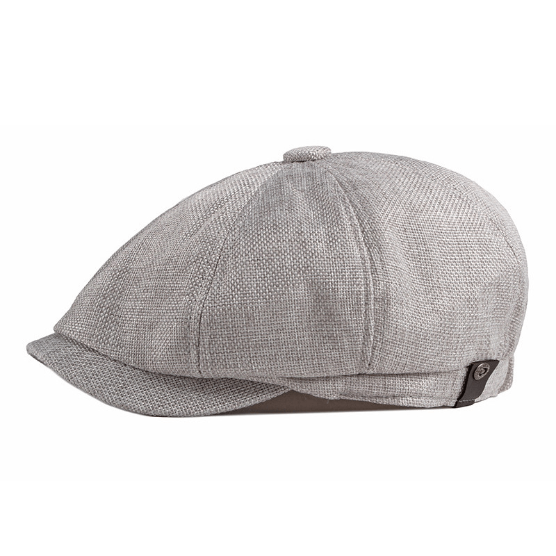 Octagonal Hat Men Spring and Summer Thin Linen Breathable Duck Tongue