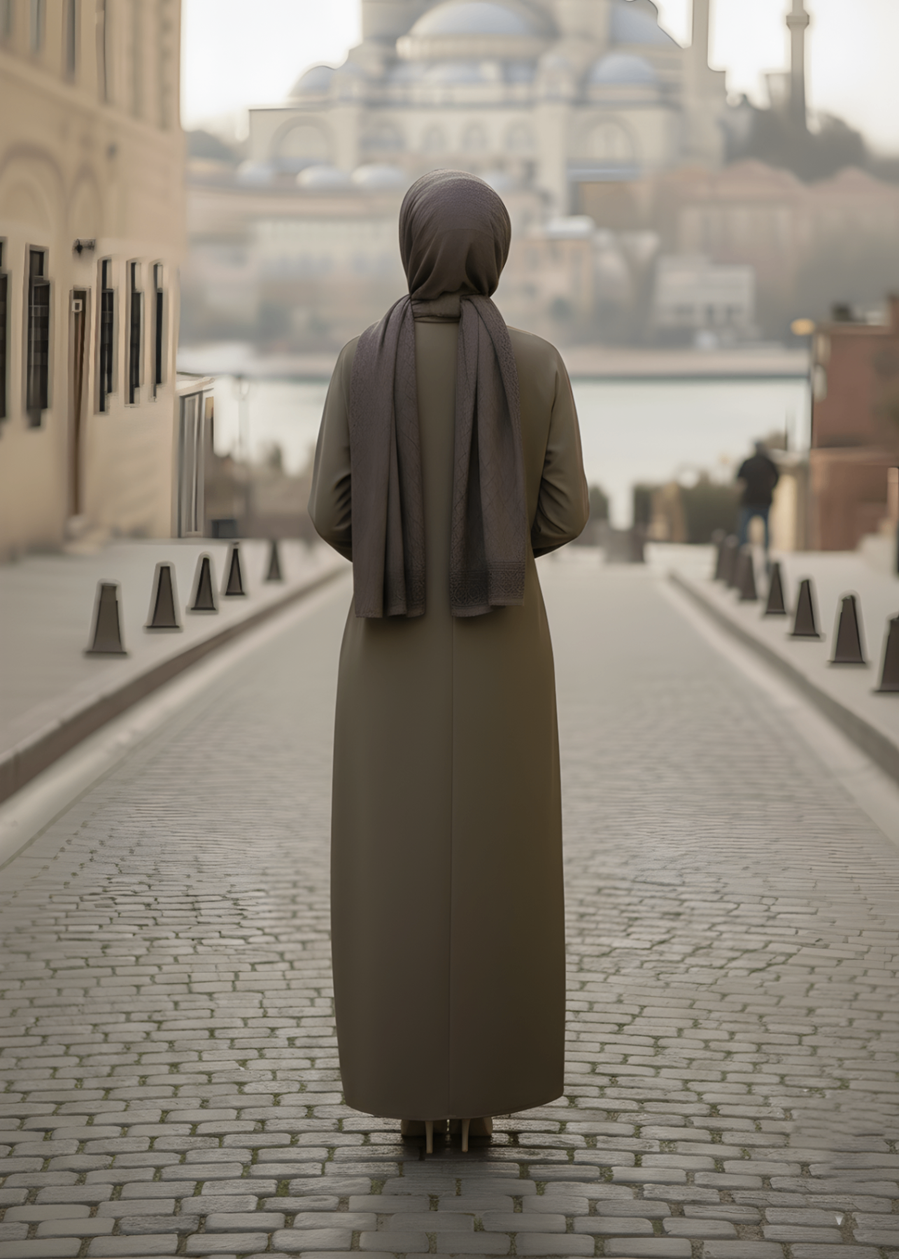 nidha Abaya in Olive green