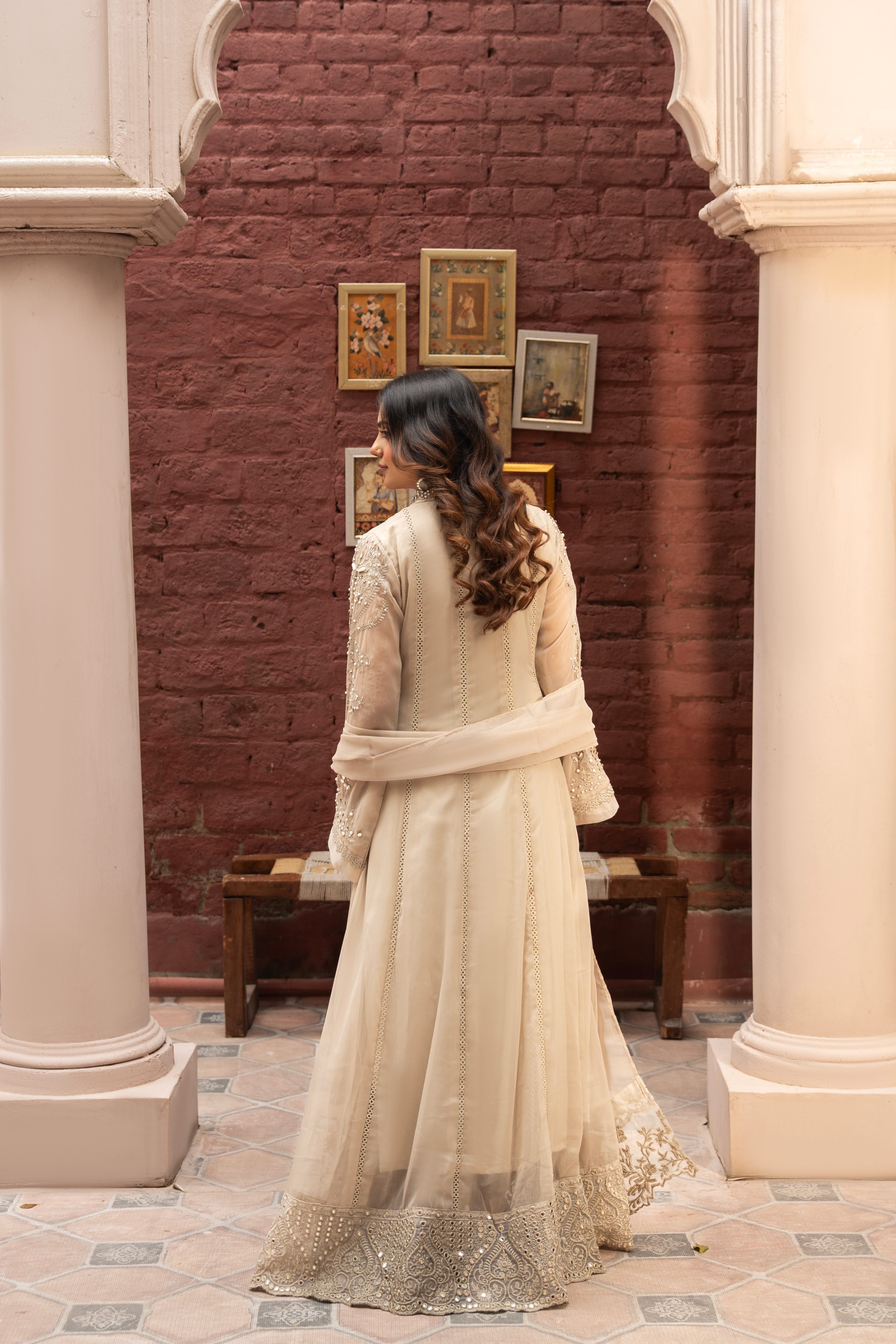 chiffon Maxi in Tan brown