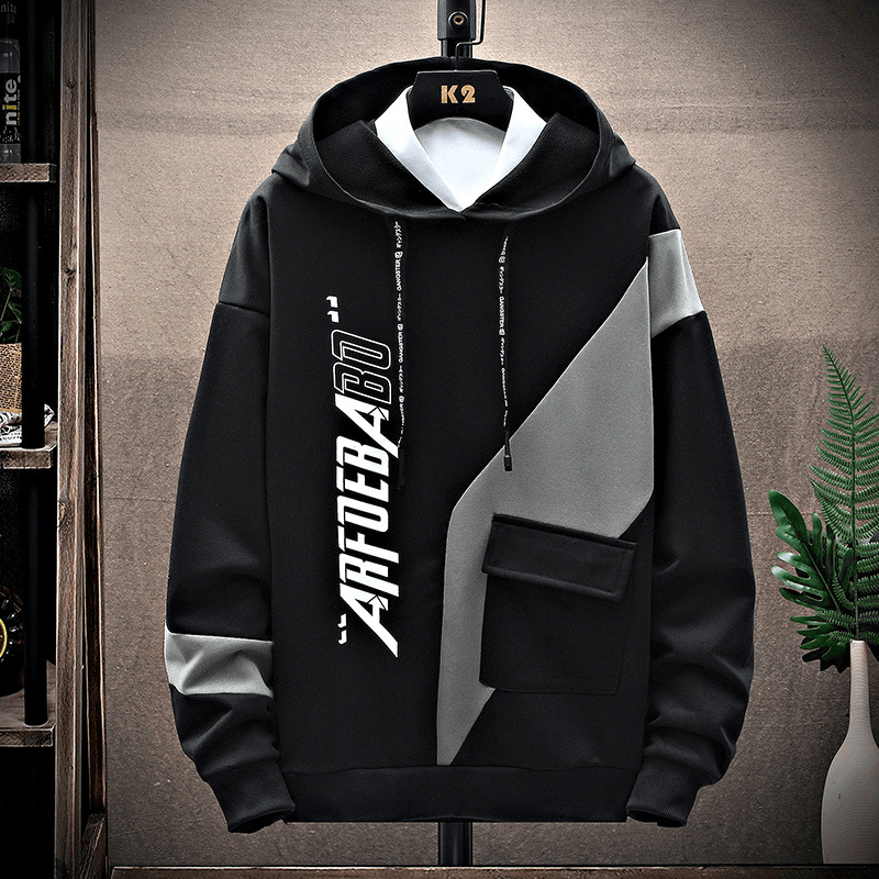 Fashion Loose Long-Sleeved Hooded Sweater Men
