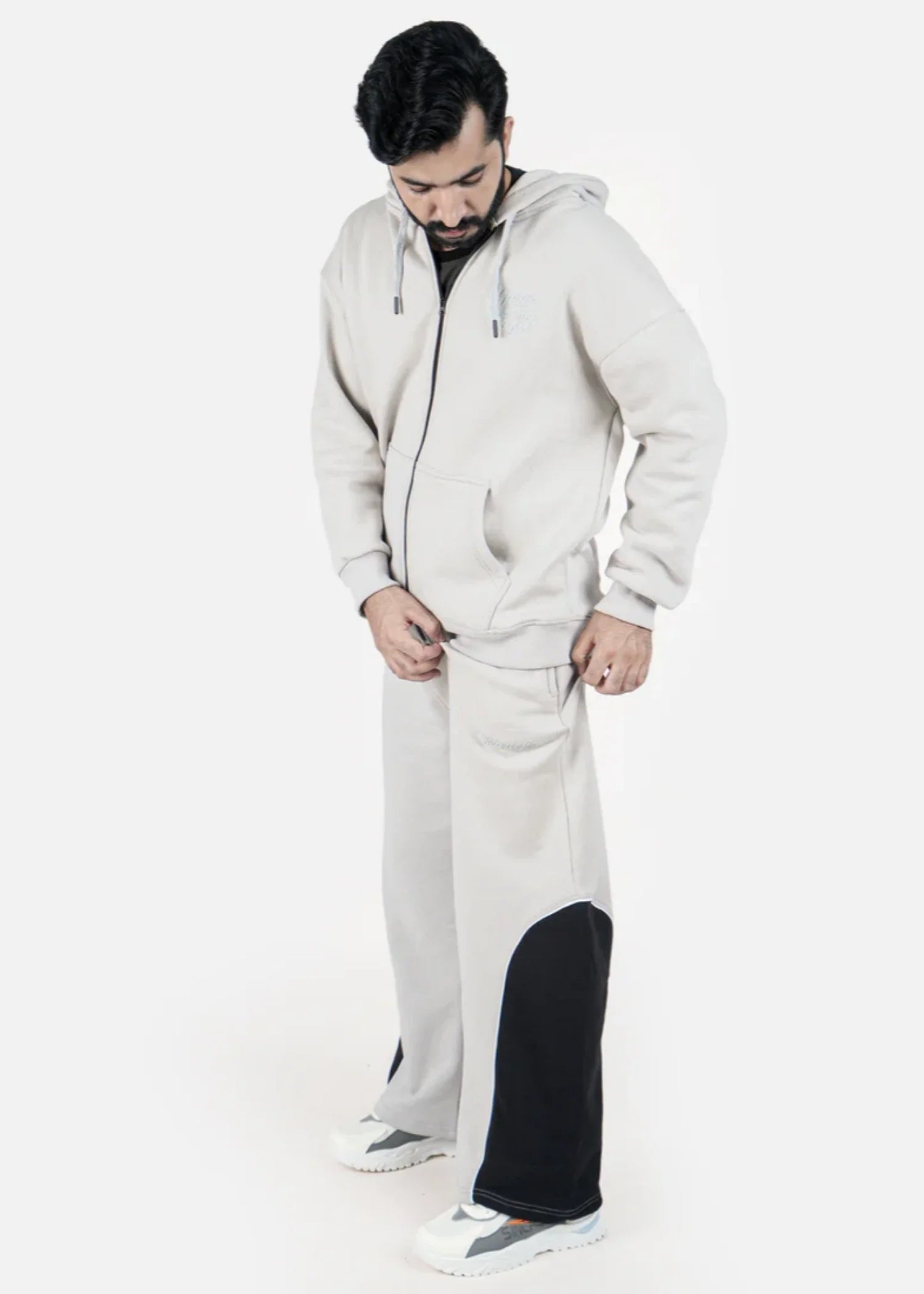 fleece Tracksuit in Pastel grey