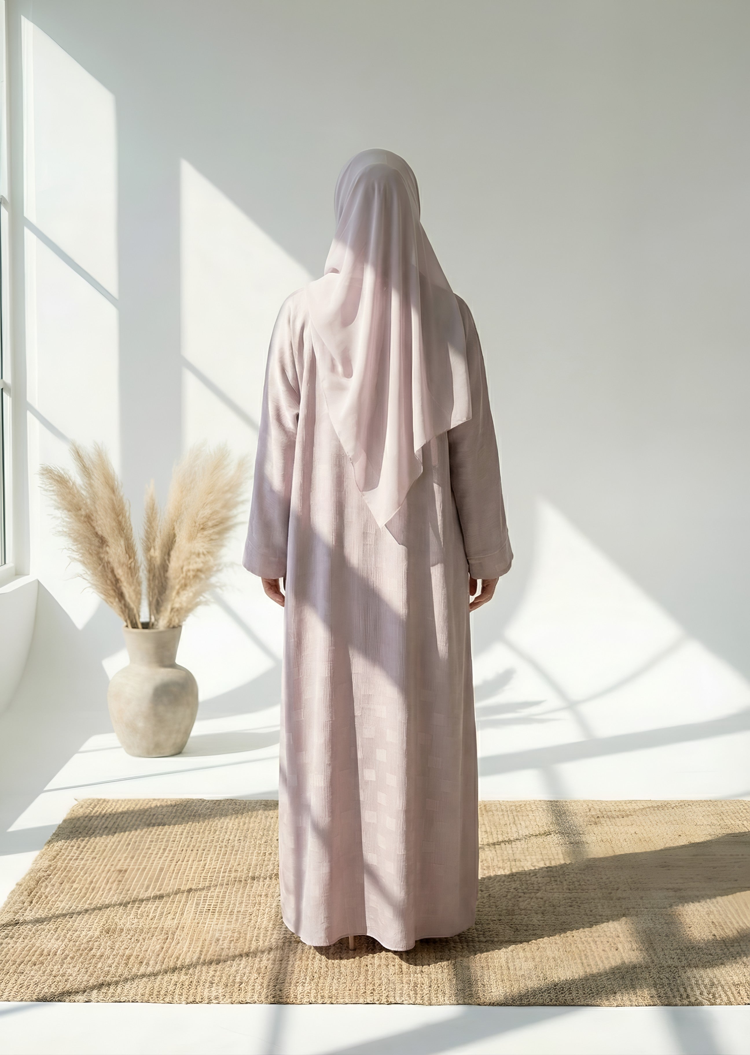 nidha Abaya in Pastel pink