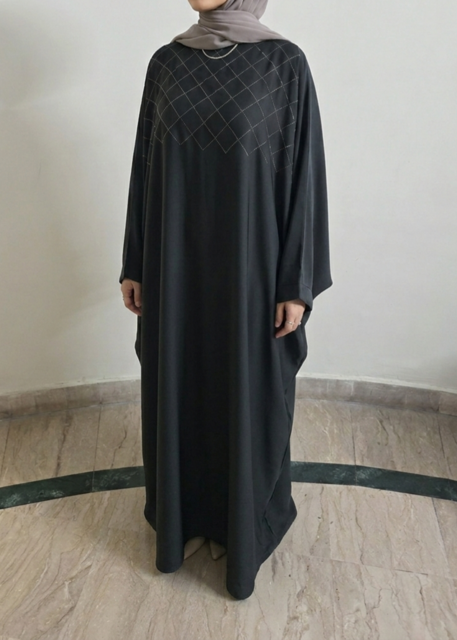 nidha Abaya in Grey