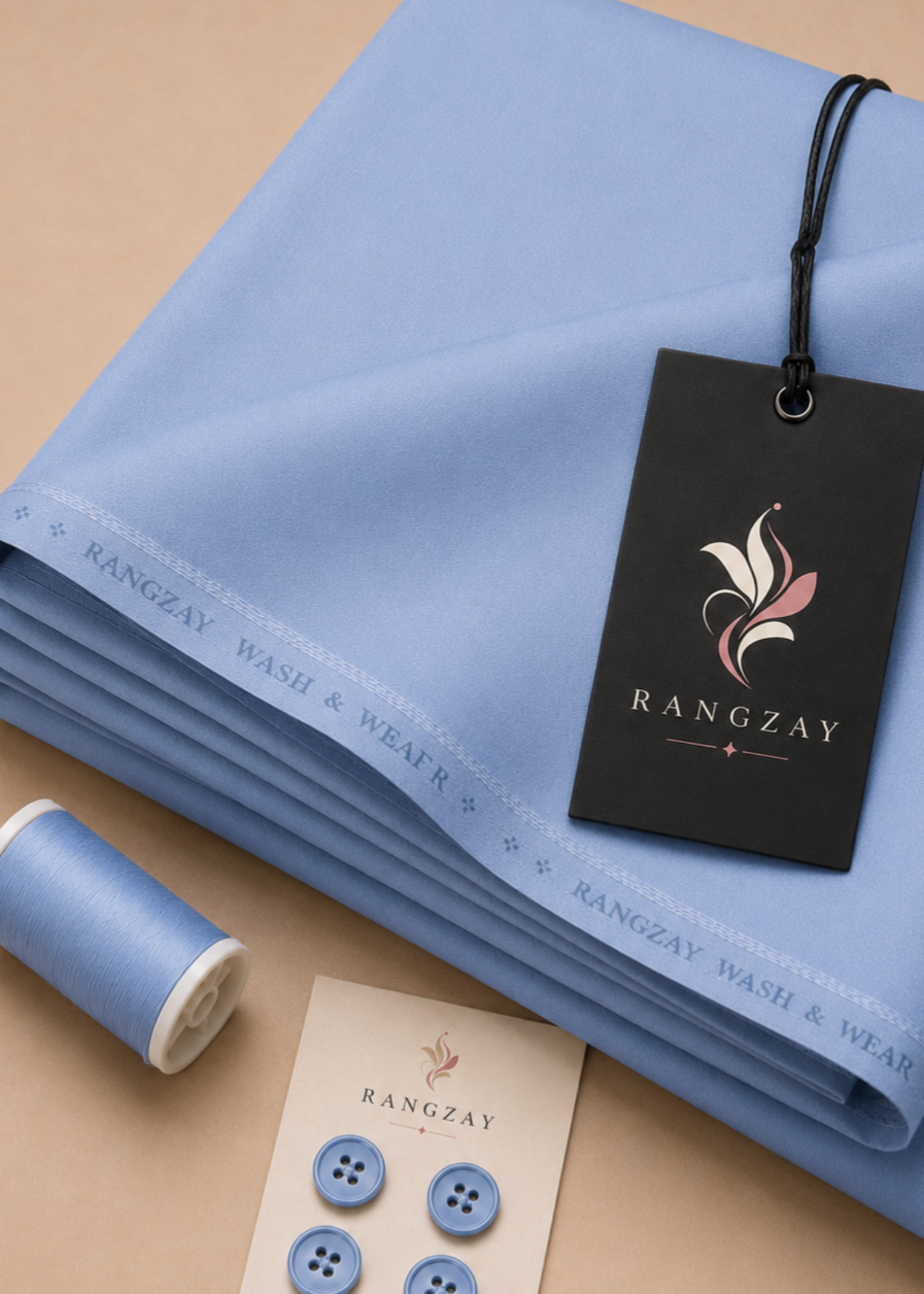 wash & wear Unstitched in Light blue