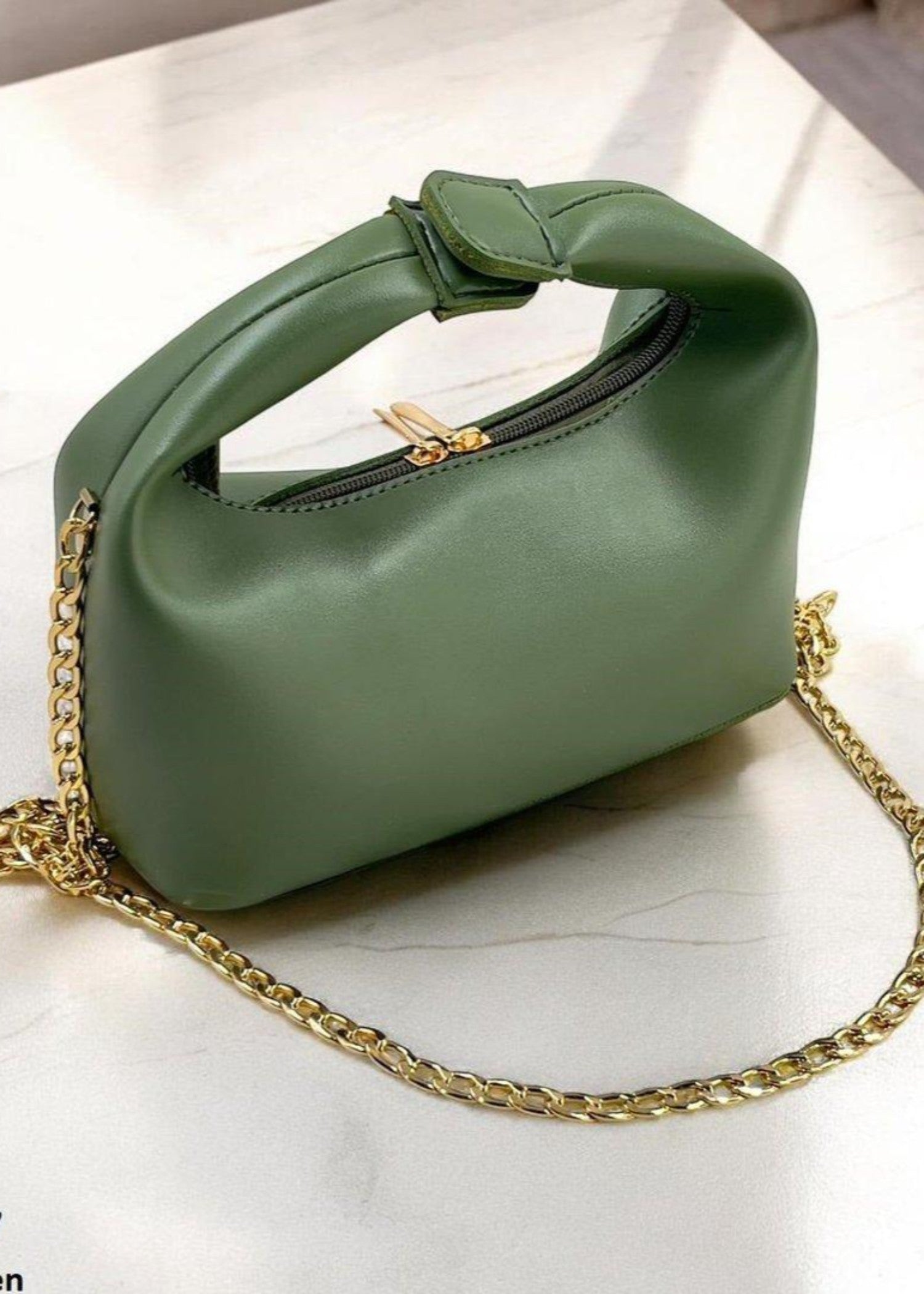 Hand Bag in Green Color by - Trendy Women Hand Bag AYO6616