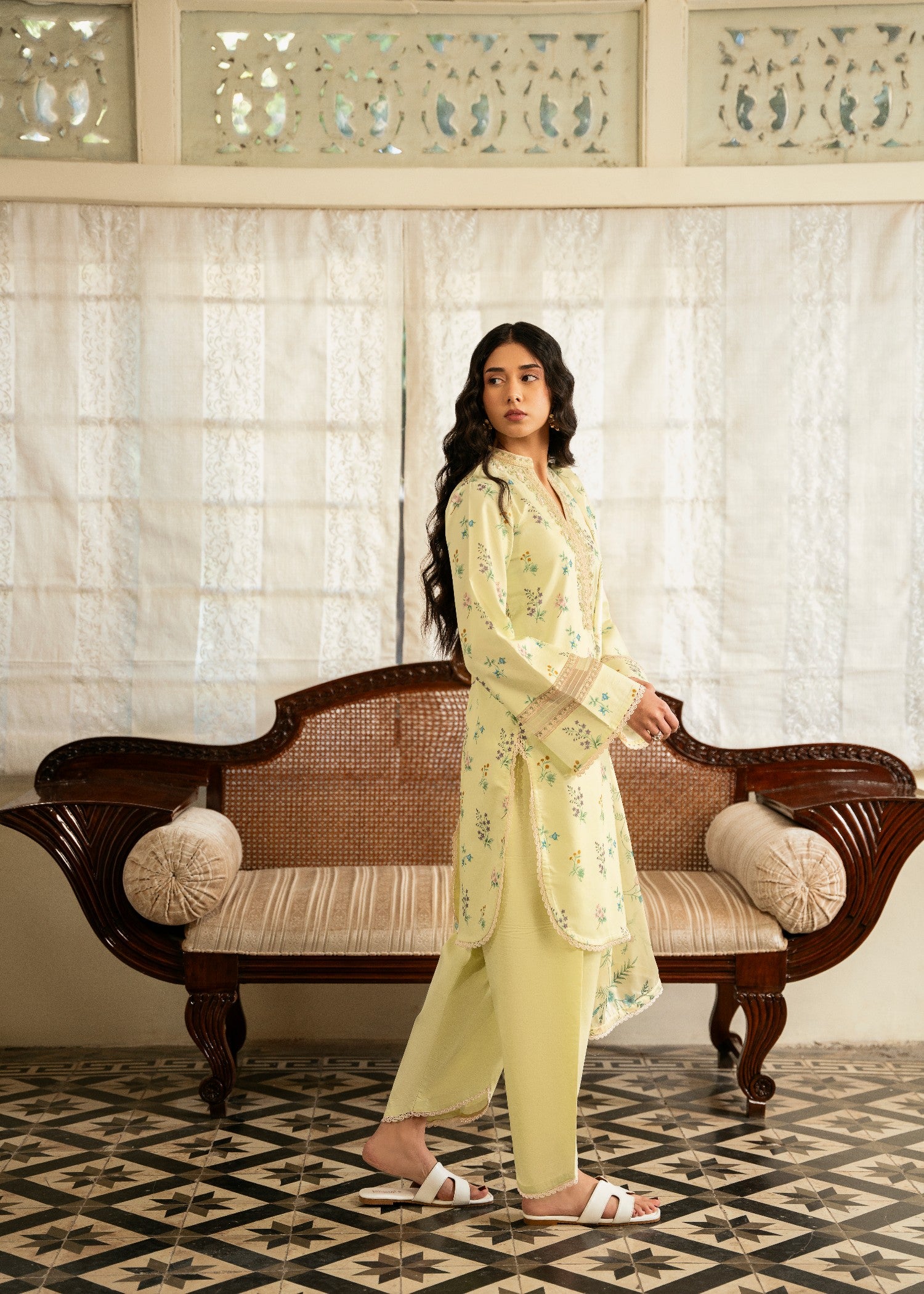 pure cotton Unstitched in Lemonade