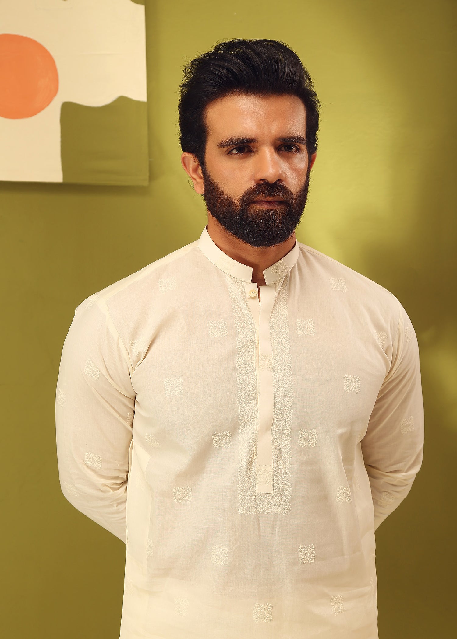 cotton linen Waistcoat in Navy blue