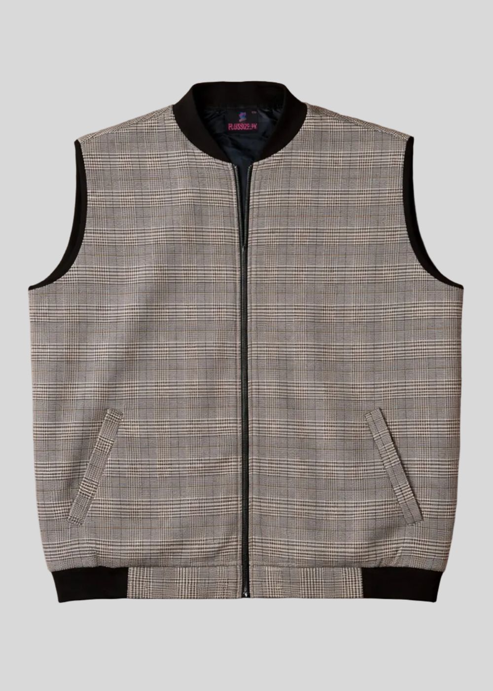tweed wool Jacket in Stone grey