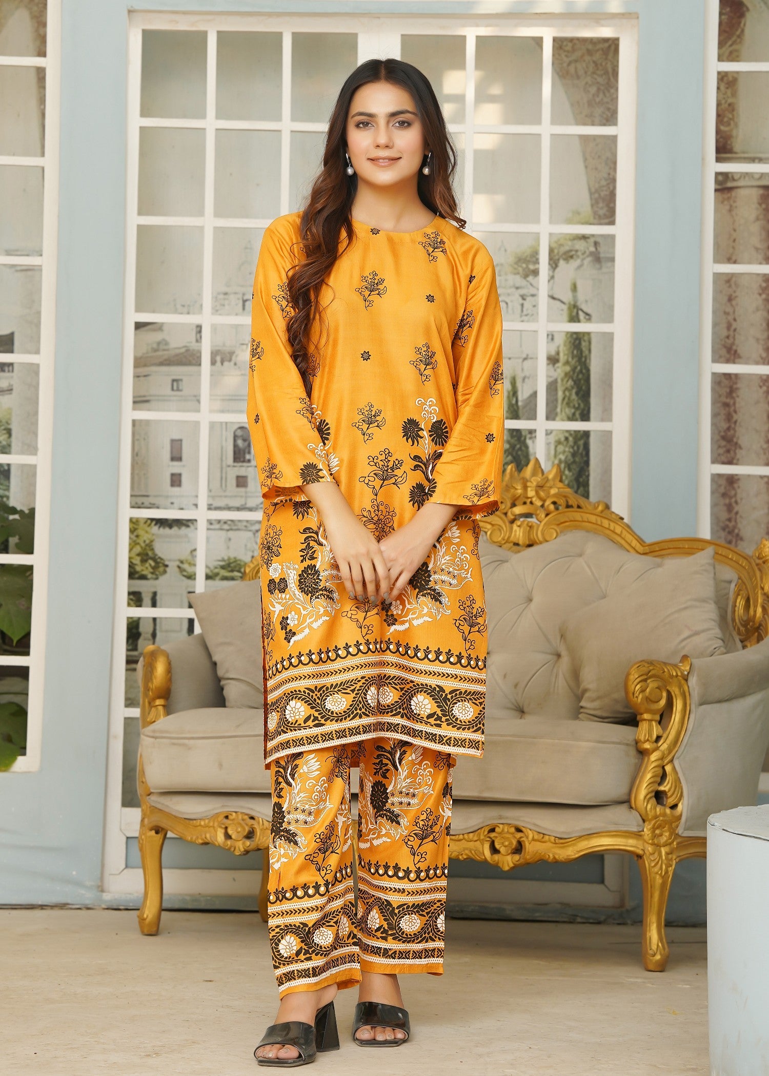 linen Co Ord Sets in Mustard