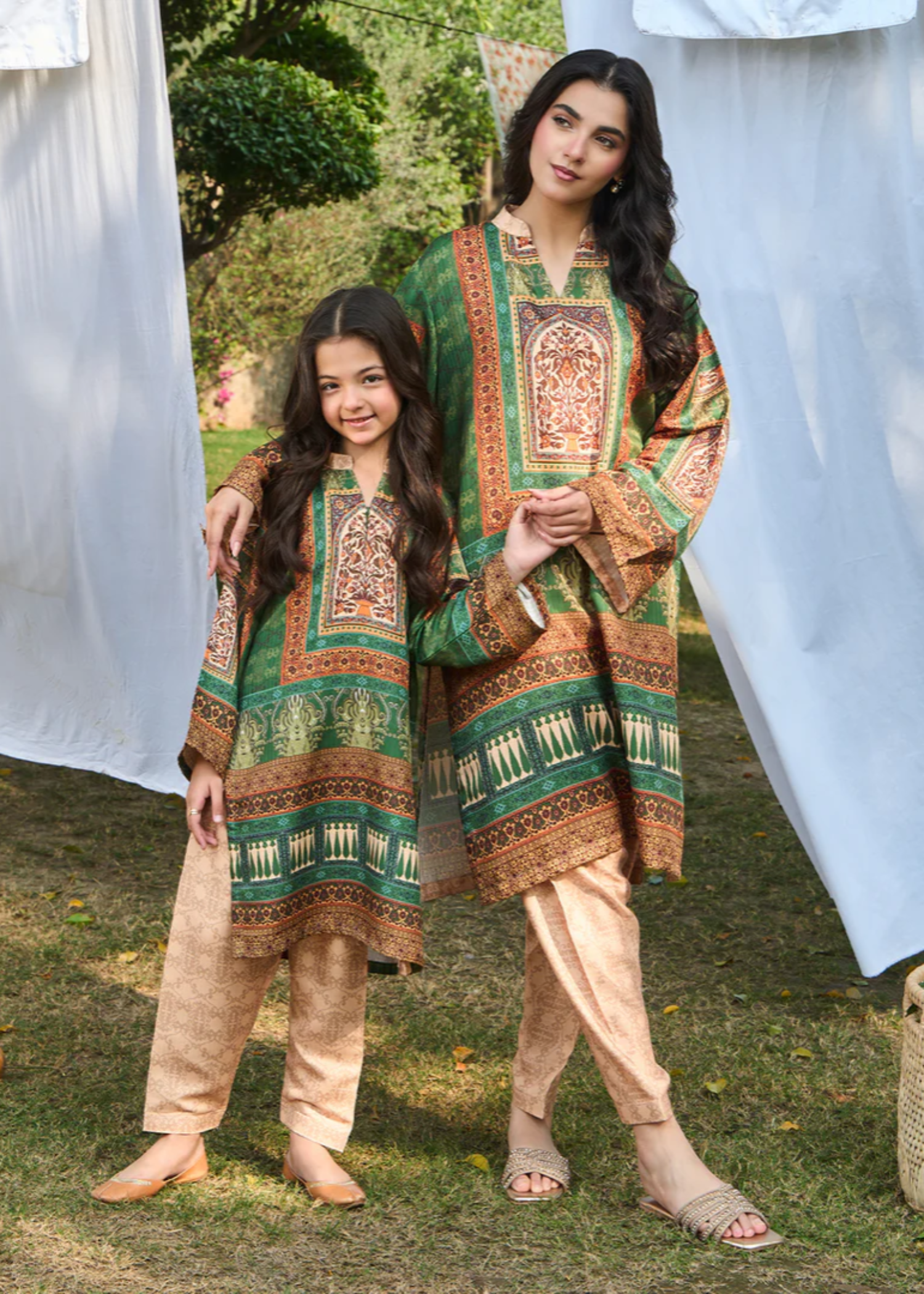 wool Kurta Set in Multi