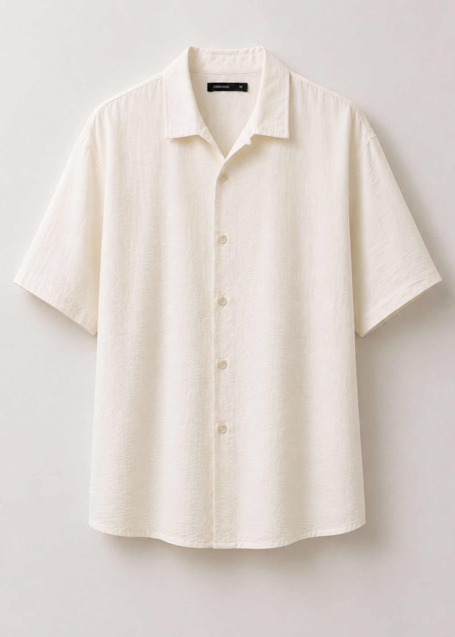 poly viscose Casual Shirt in Off-white