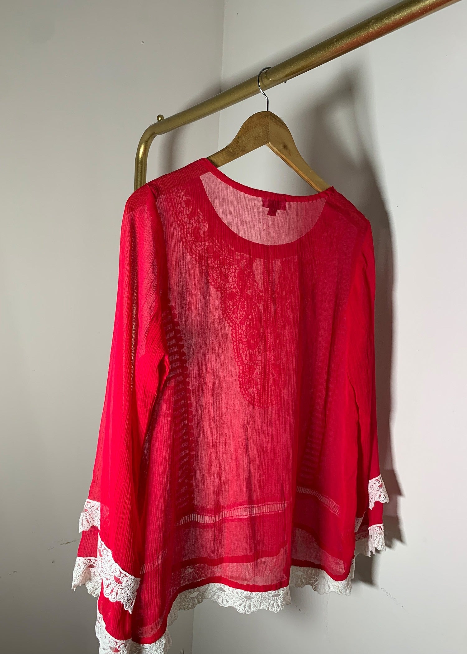 chiffon Kurti in Pink