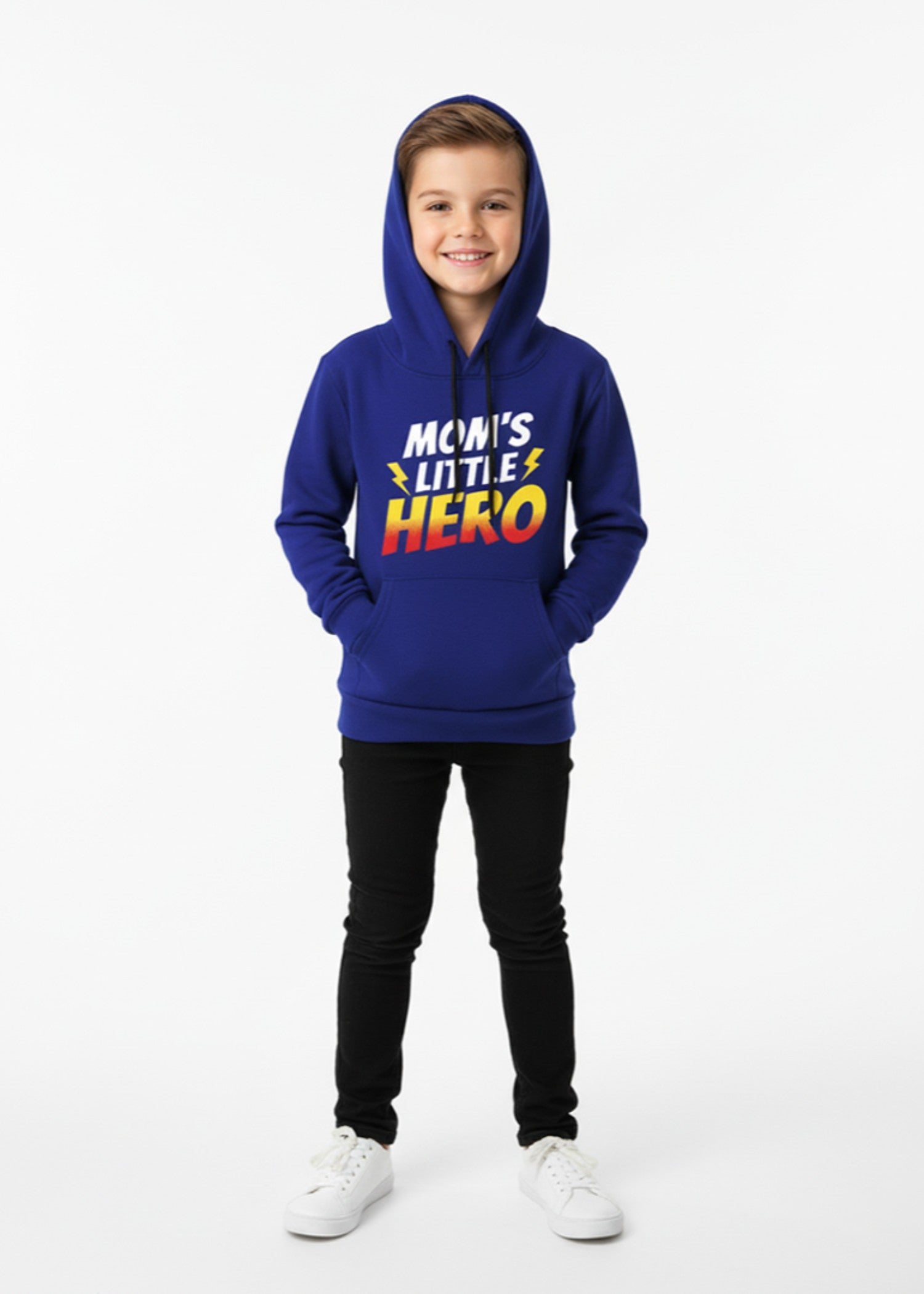 fleece Hoodie in Blue