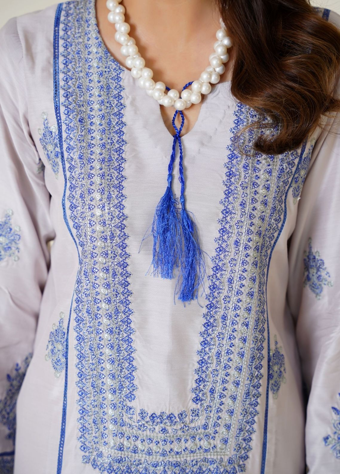 viscose Kurta Set in Frost