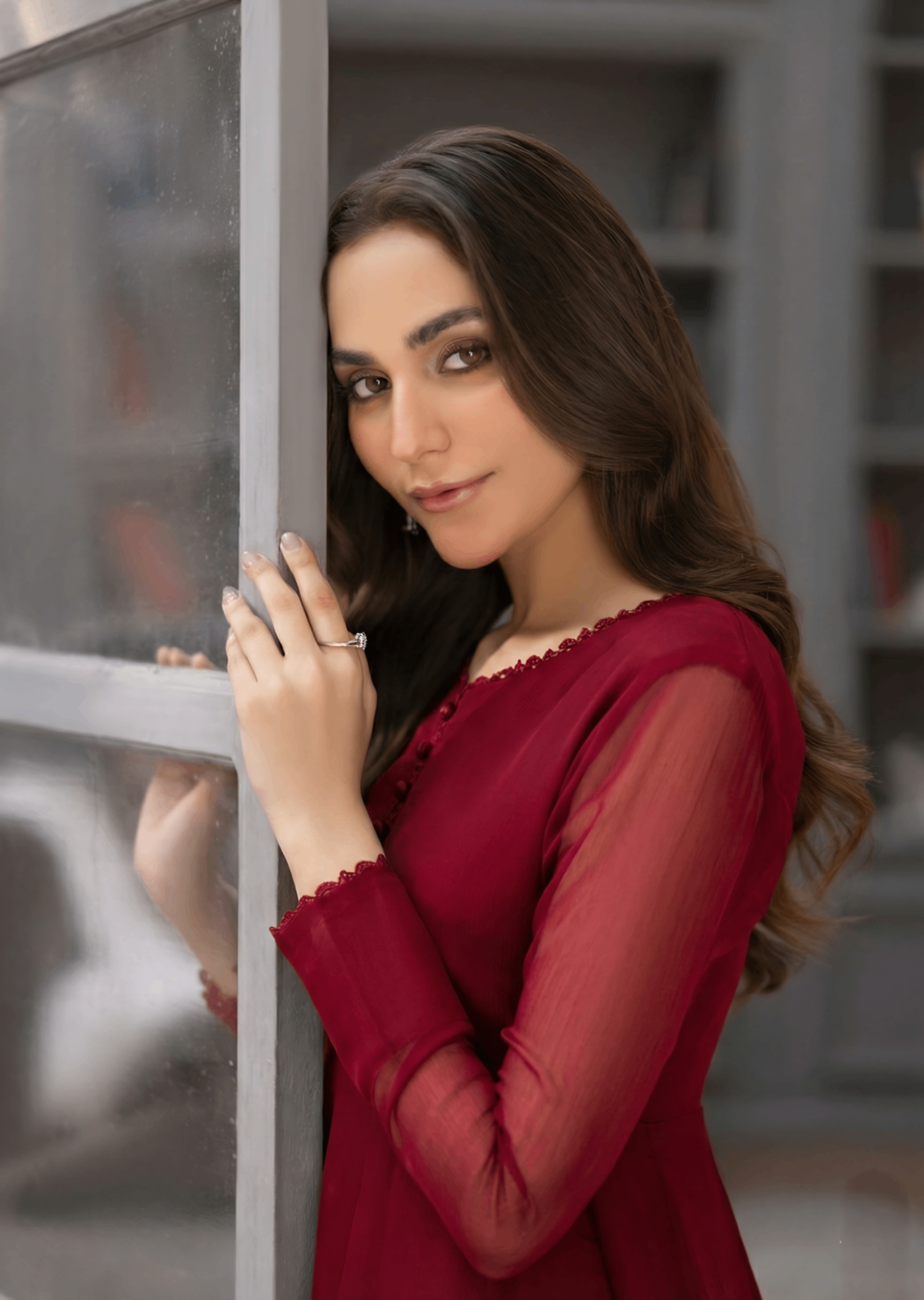 chiffon Maxi in Maroon