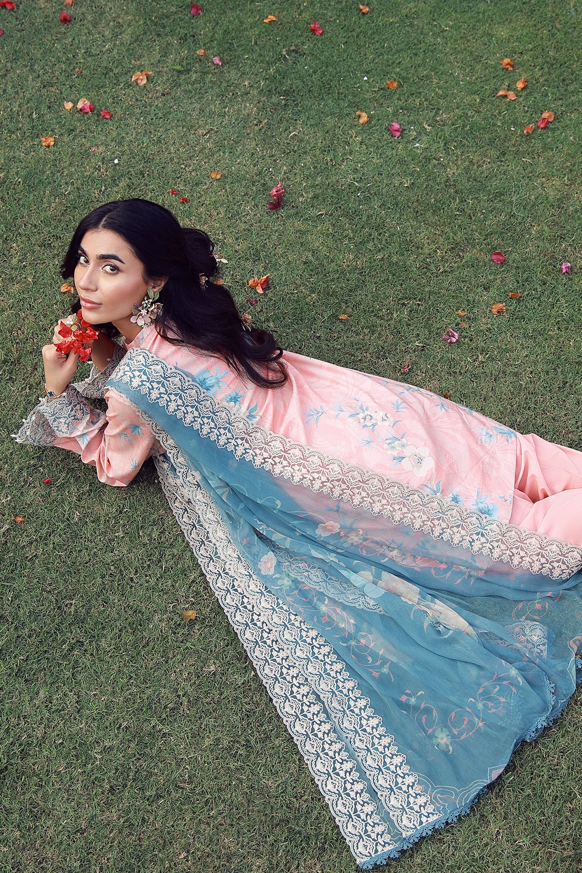 Mirha Lawn – Blush Azure