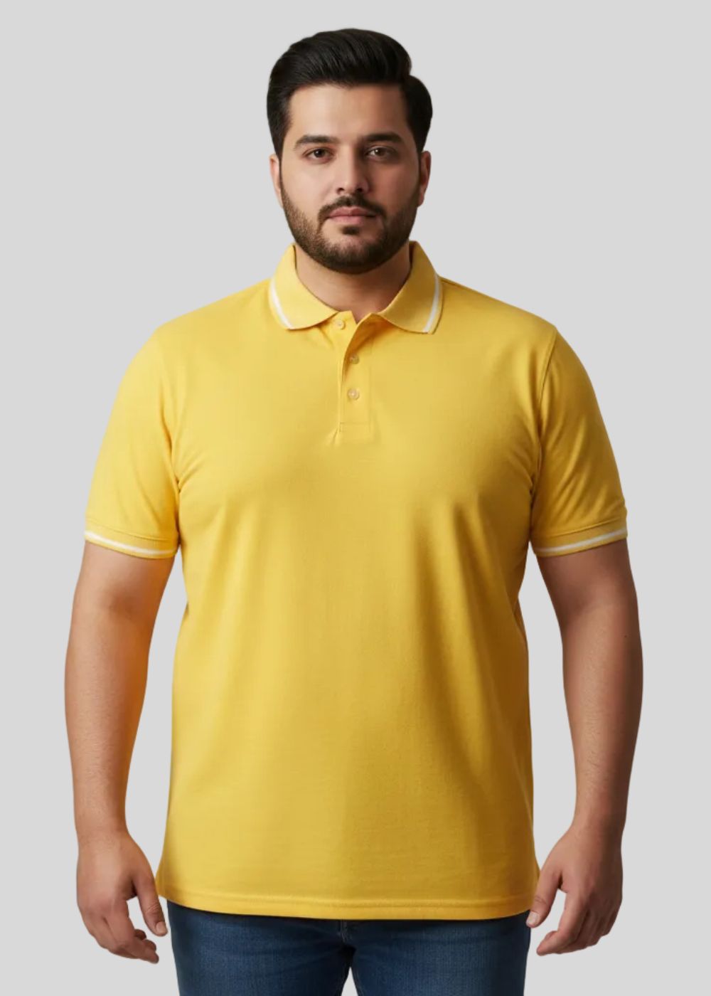 cotton pique Polo Shirt in Yellow