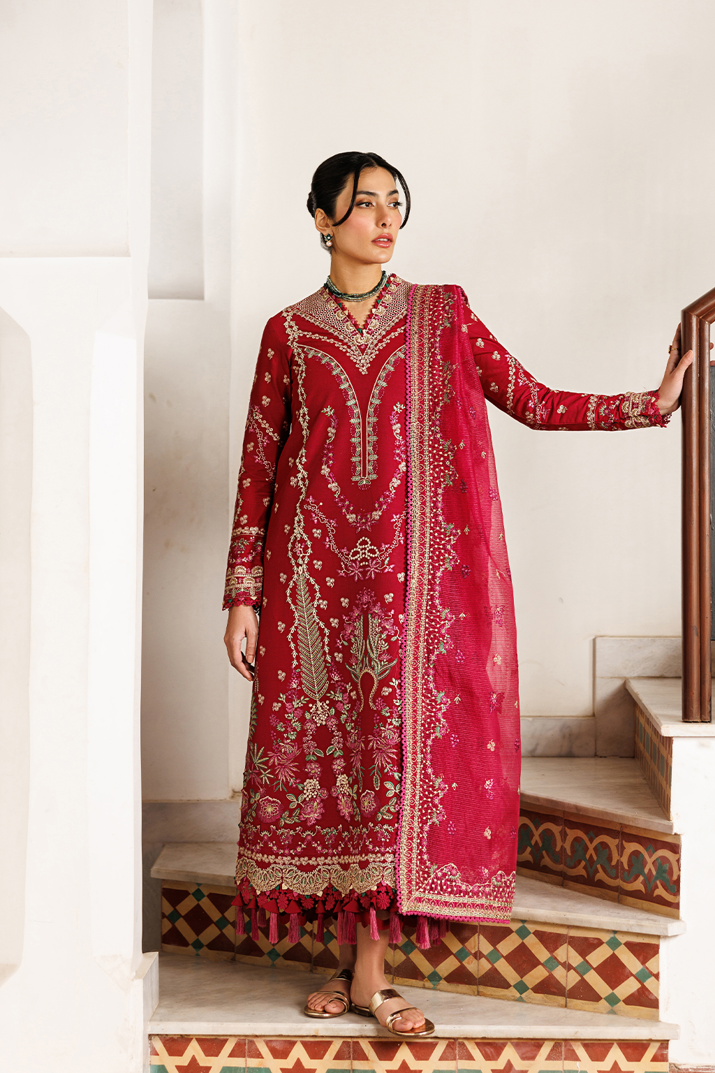 Mirabelle Festive Luxury Lawn – GARDENIA GLOW