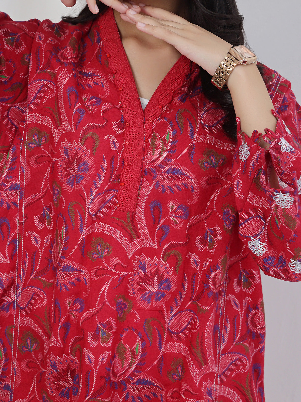 ribbed lawn Co Ord Sets in Crimson