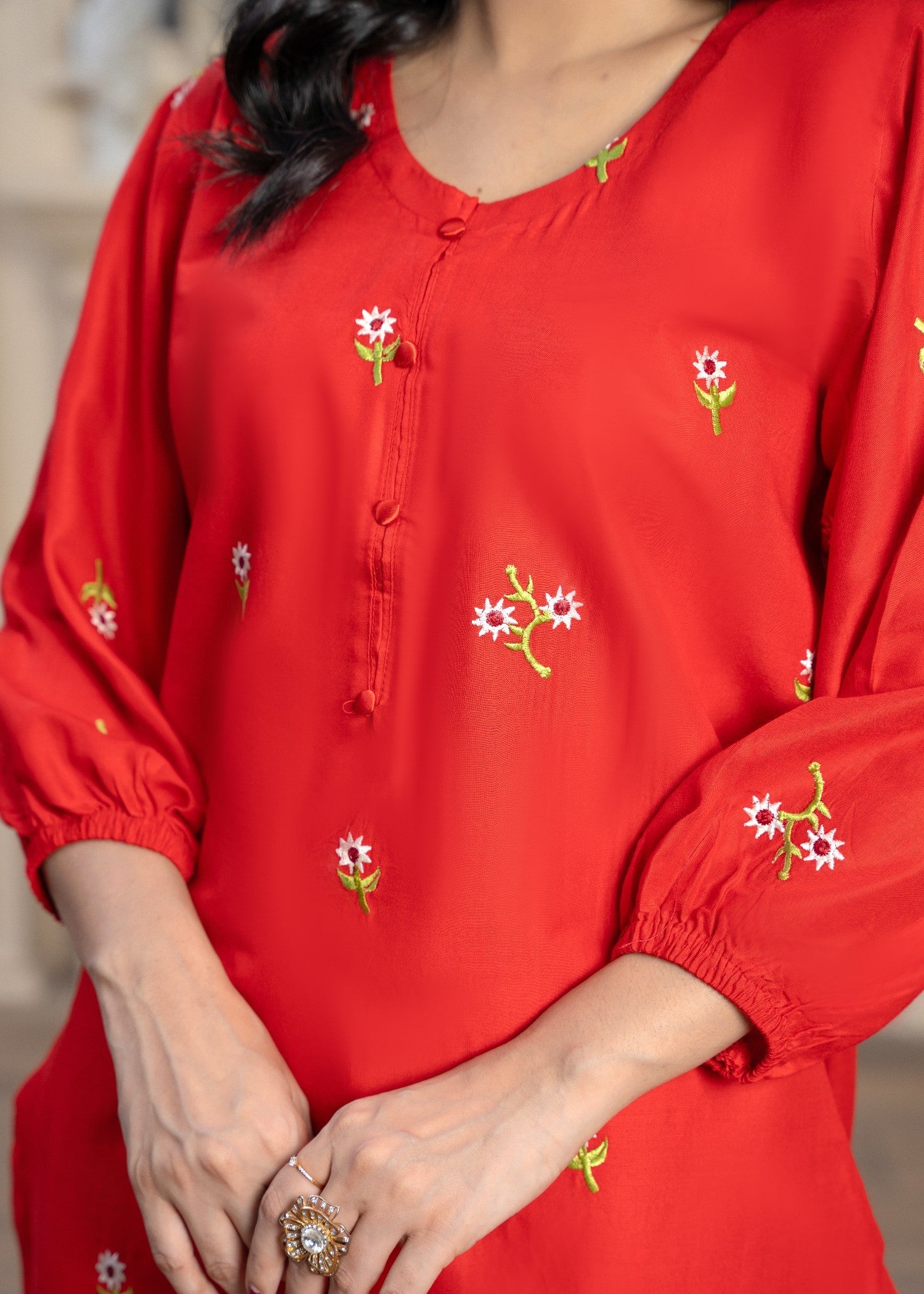 linen Co Ord Sets in Tomato red
