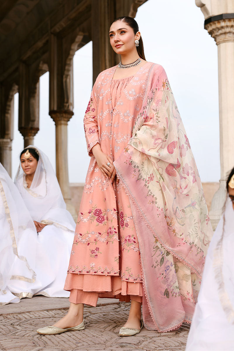 Festive – Dusky Rose - Embroidered Lawn