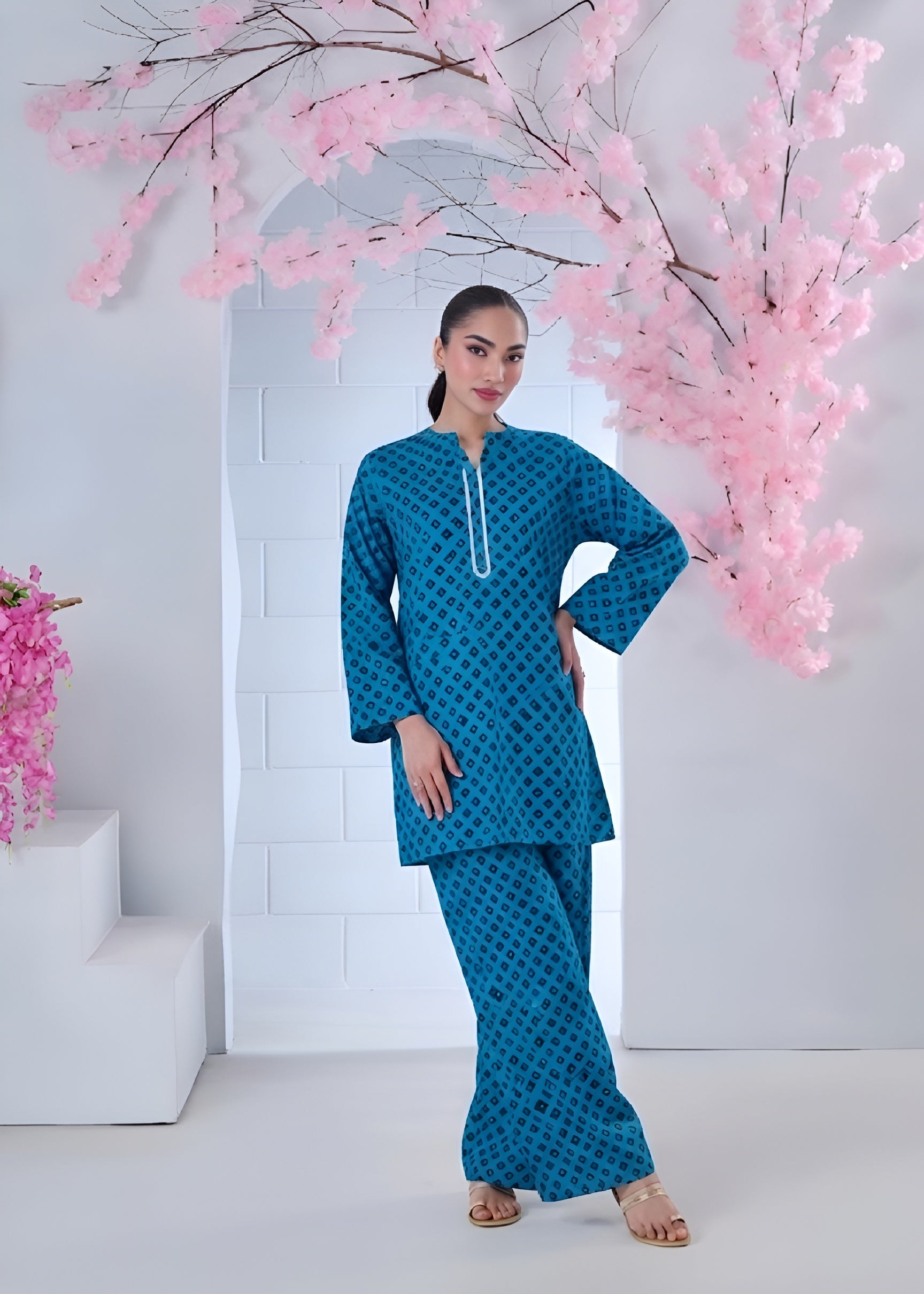 linen Co Ord Sets in Dodger blue